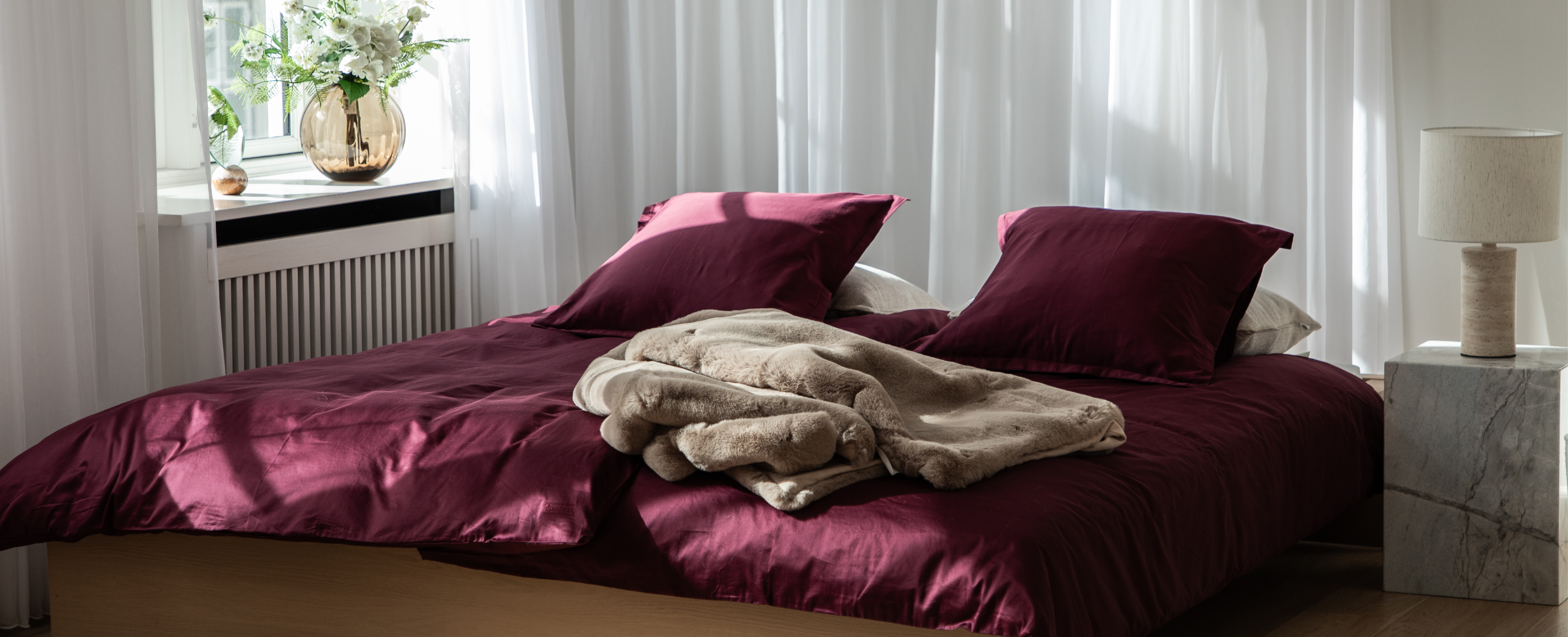 Specktrums udvalg af bordeaux sengetøj