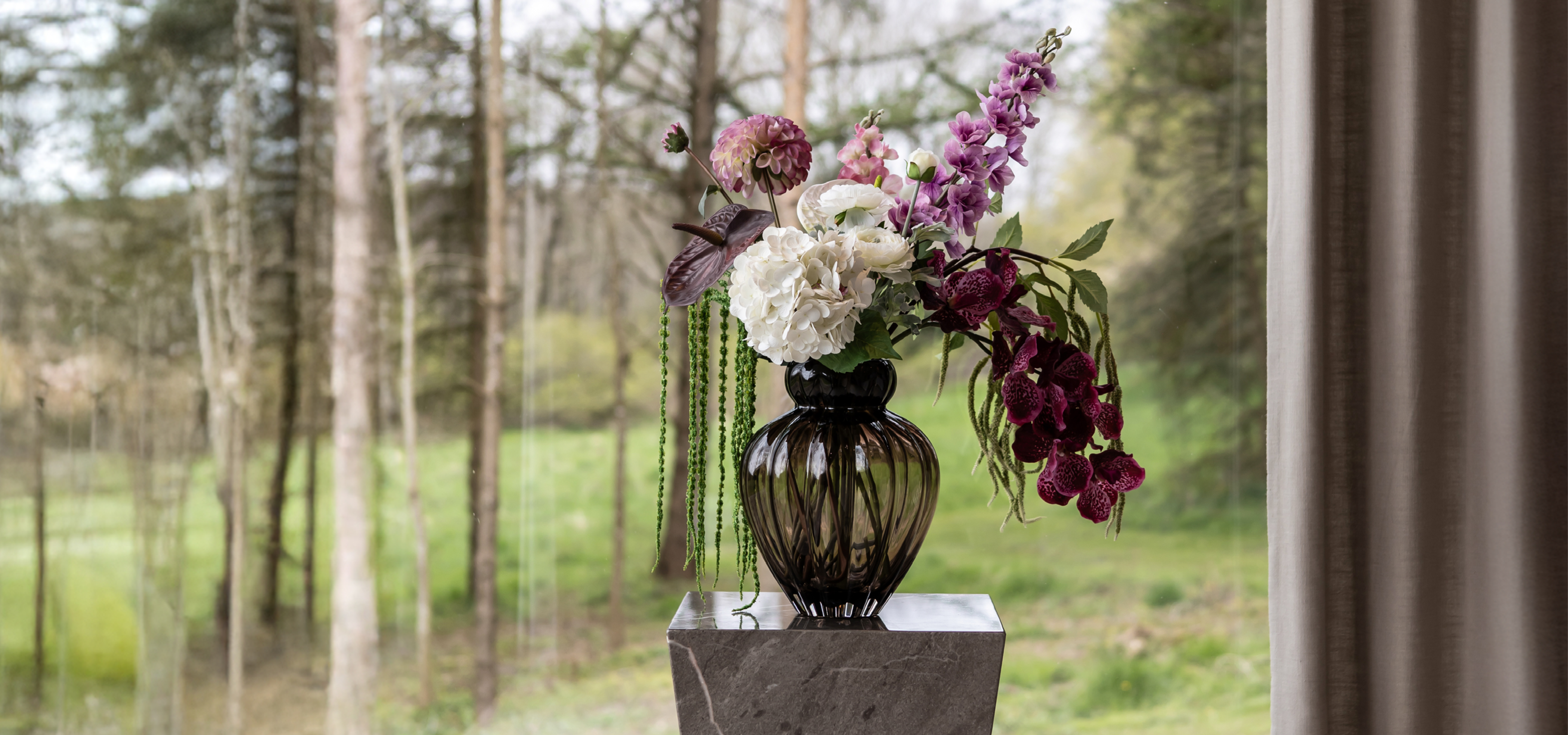 Bordeaux kunstige blomster