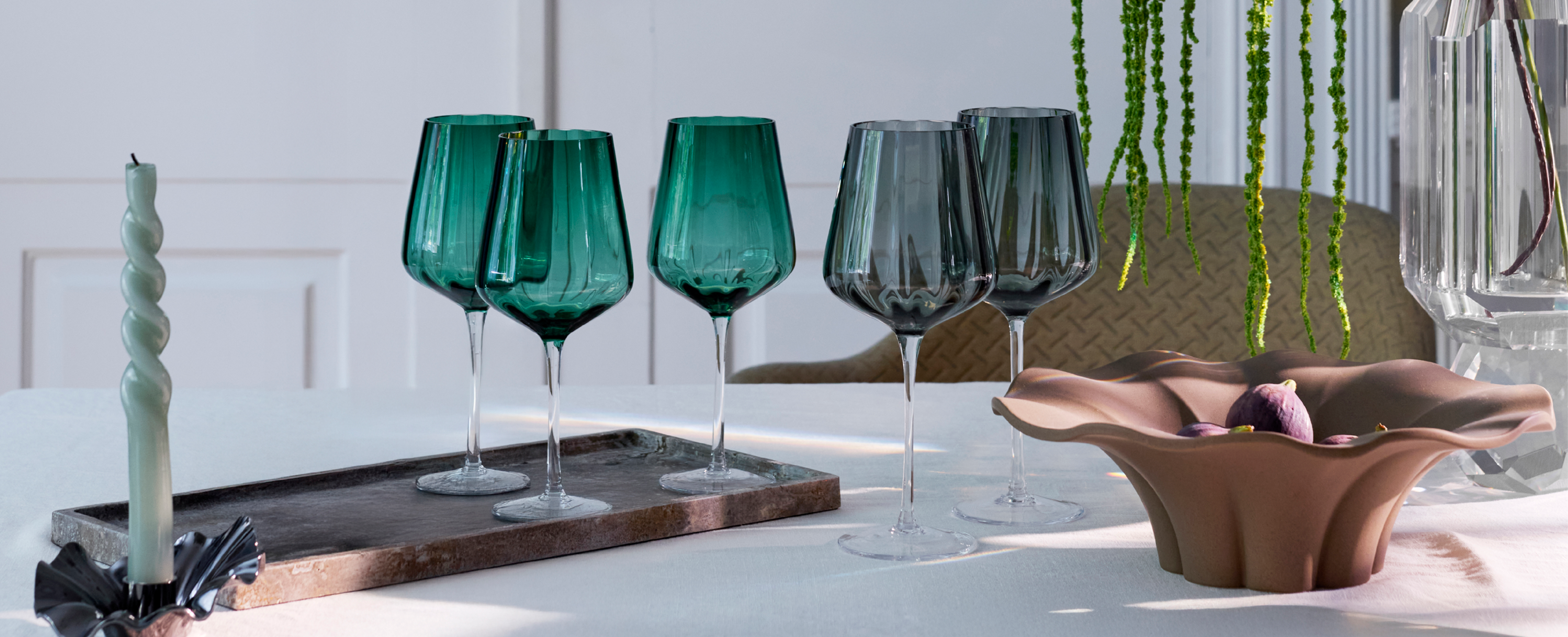Grønne hvidvinsglas