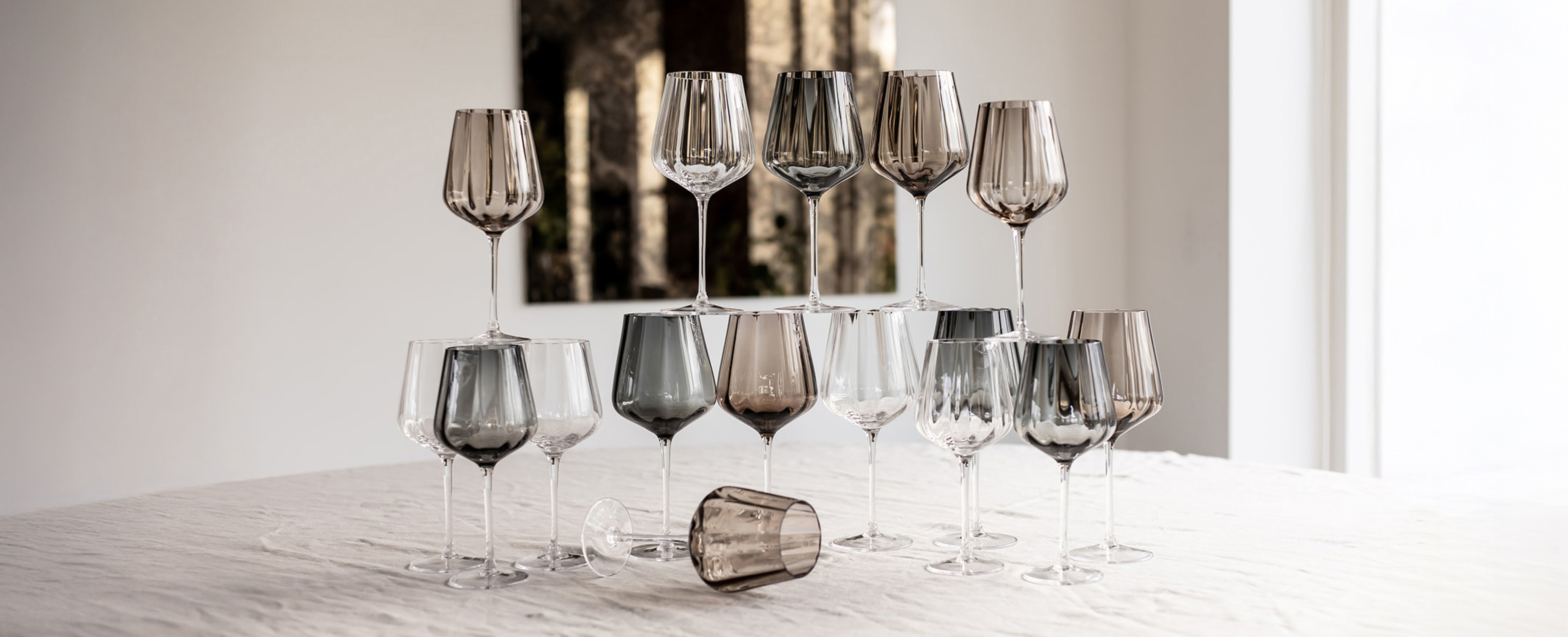 Specktrums udvalg af røgfarvede vinglas