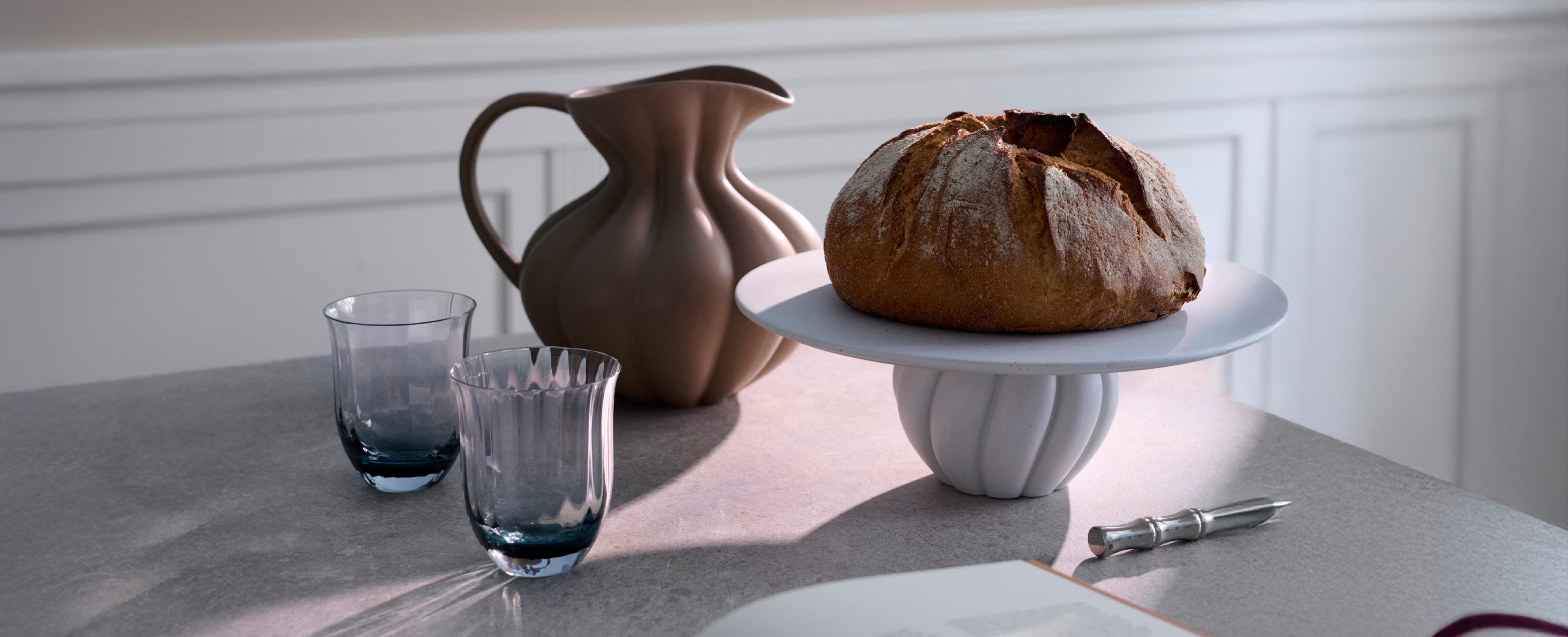 Specktrums udvalg af drikkeglas med riller