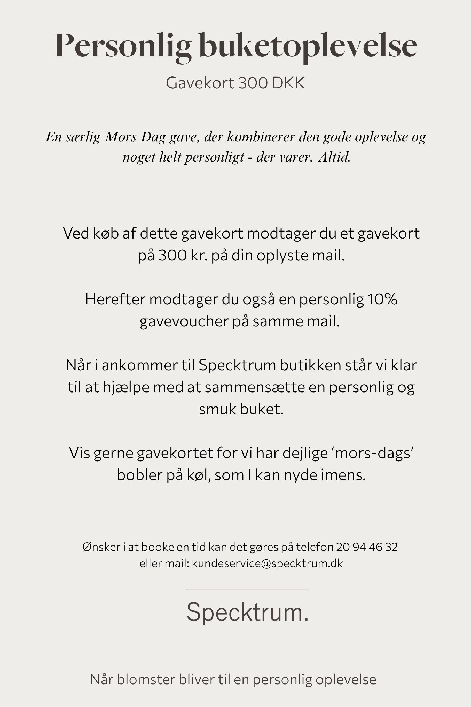 Mors dag gavekort – Personlig buketoplevelse