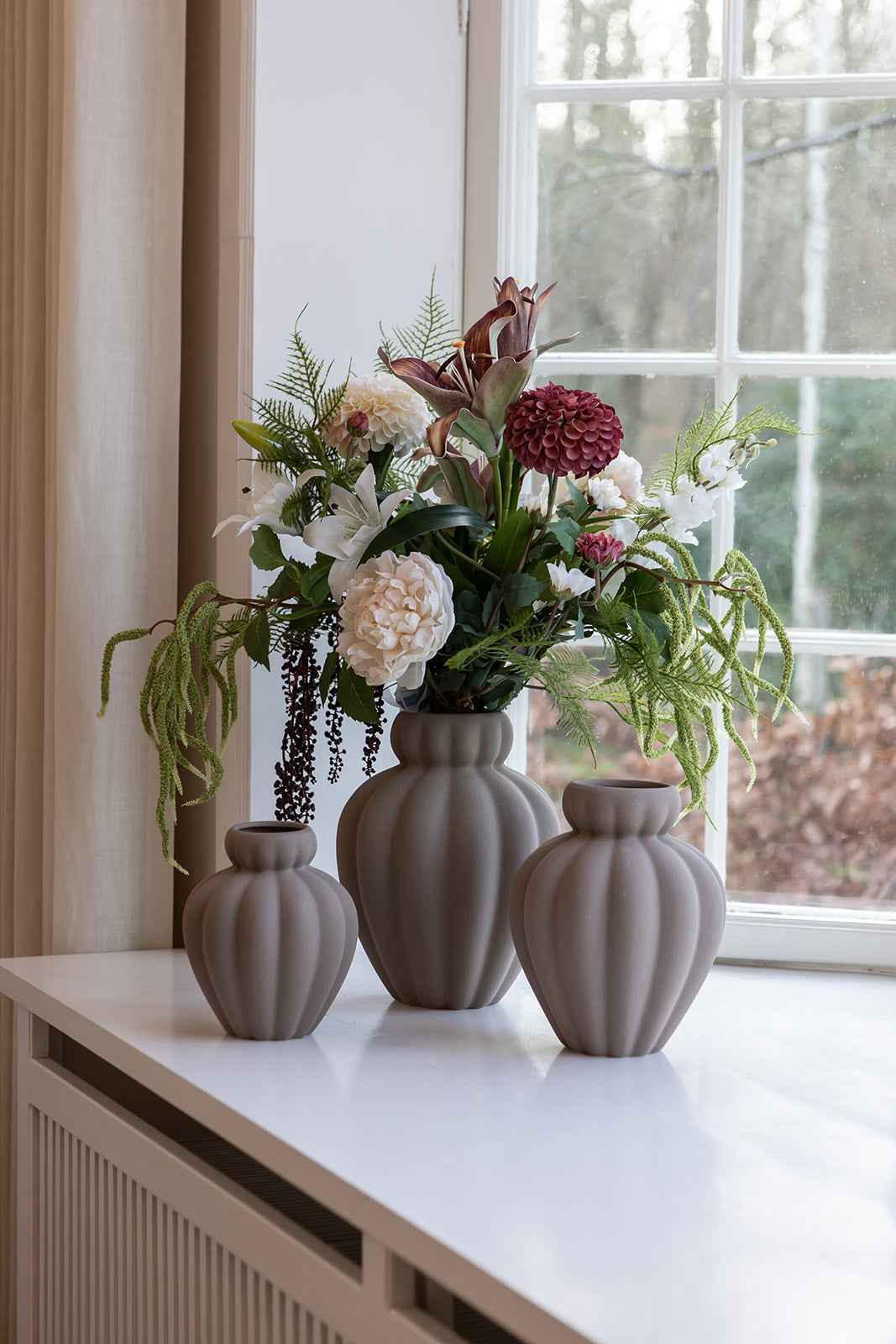 Lilje Kunstig Blomst - Bordeaux | Stor