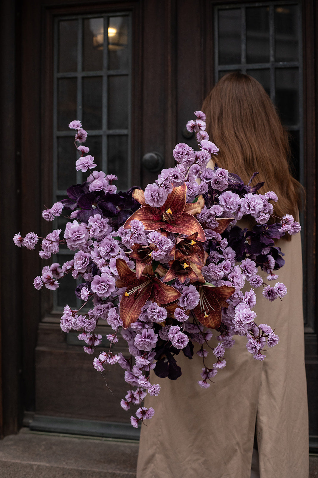 Lilje Kunstig Blomst - Bordeaux | Stor