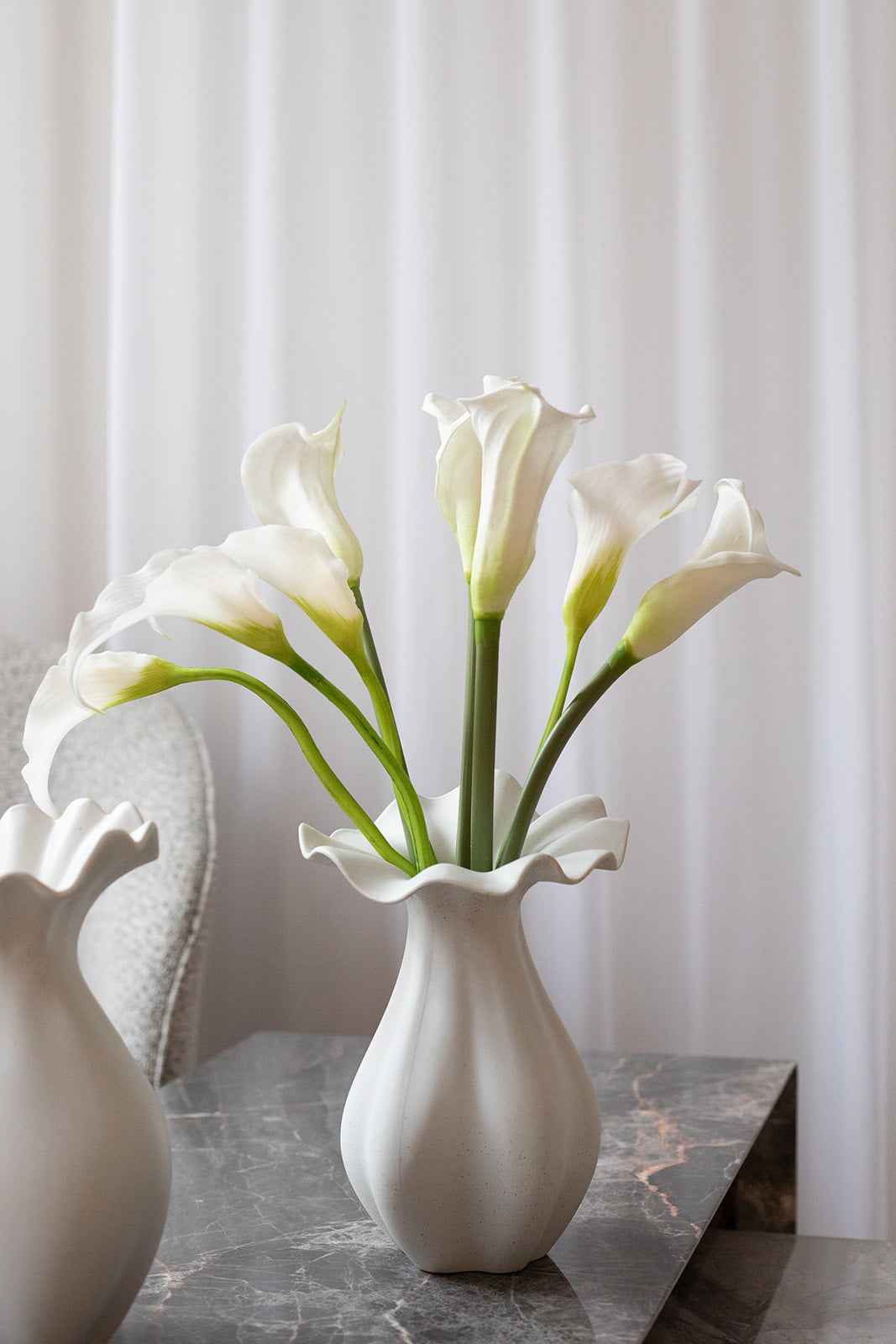 Nellie kande no. 3 og Nellie vase large I Off white