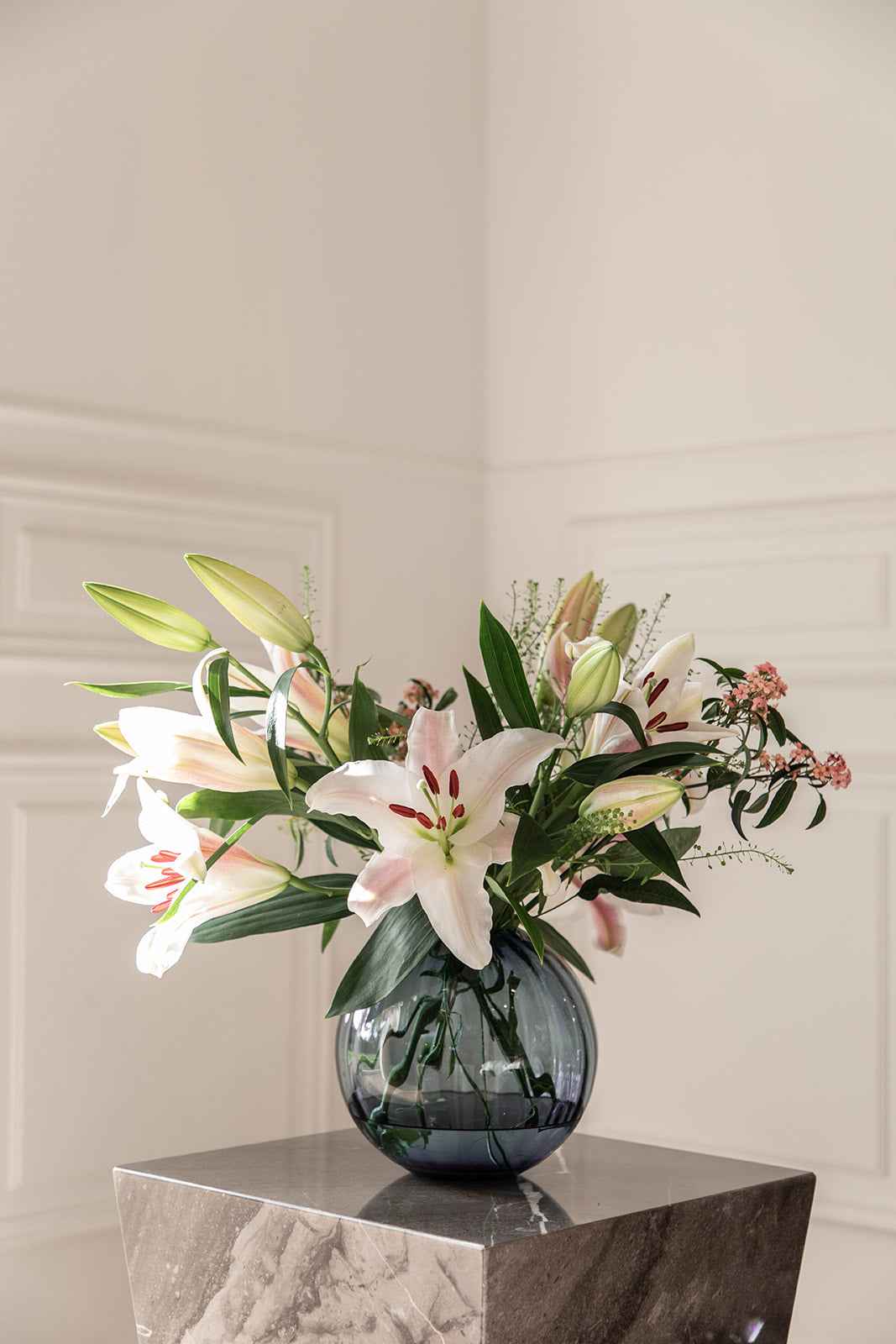 Sadie Line Vase - Blå | Lille