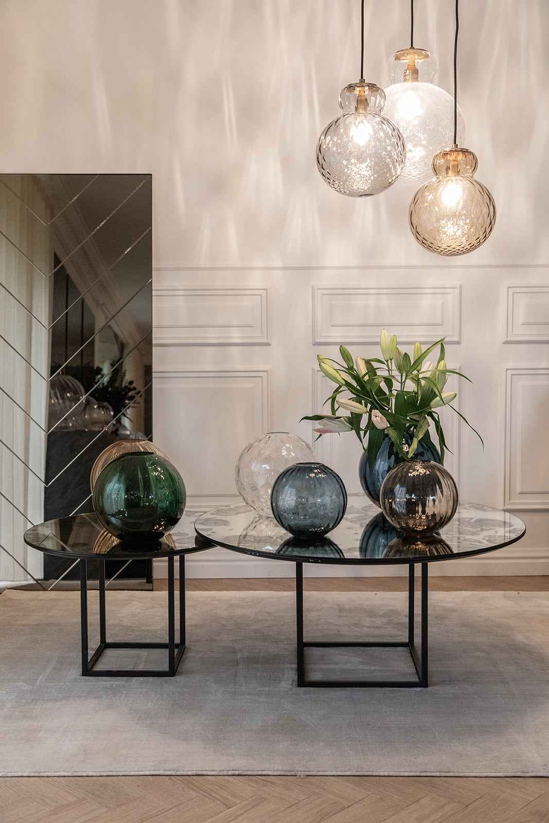 Sadie Line Vase - Blå | Lille