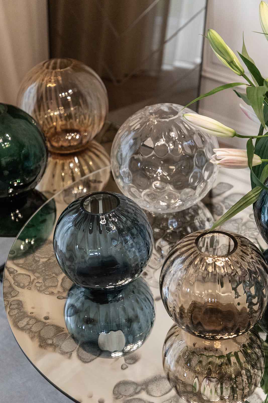 Sadie Line Vase - Blå | Lille