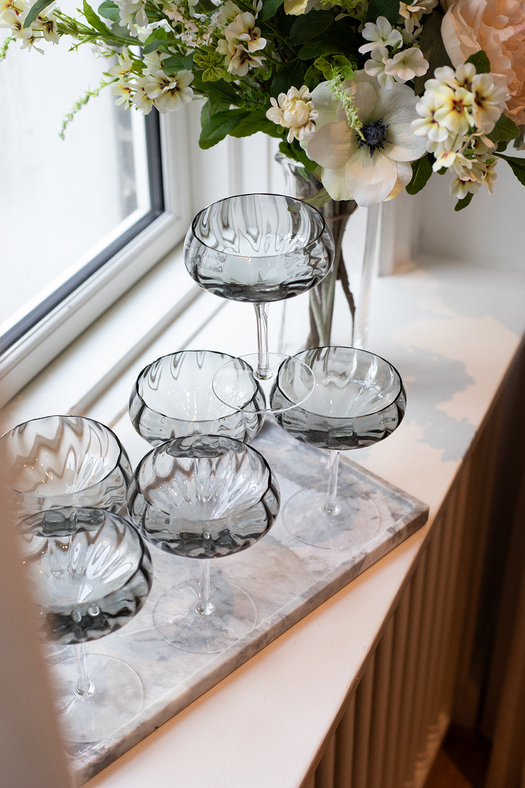 Meadow Glas - 6 stk. Meadow grå cocktailglas