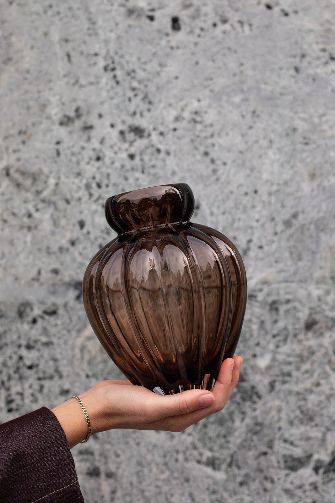 Audrey Vase - Smokey brown | Lille