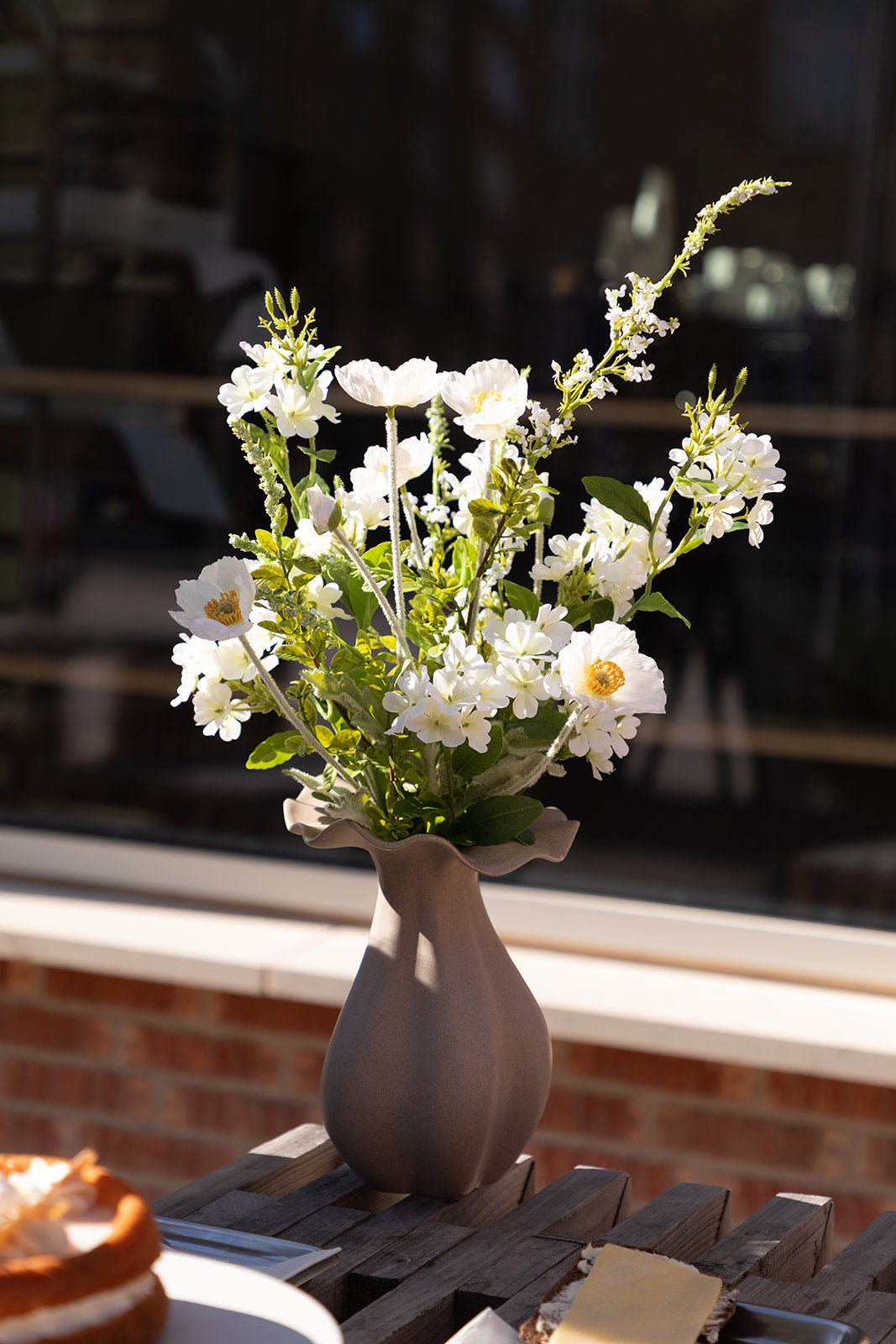 Valmue Kunstig Blomst - Hvid