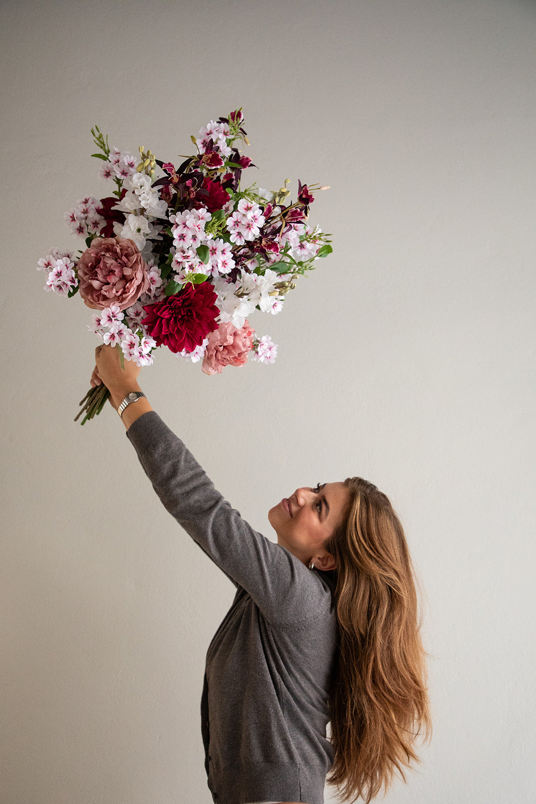Fontanesia Kunstig Blomst - Hvid med lilla