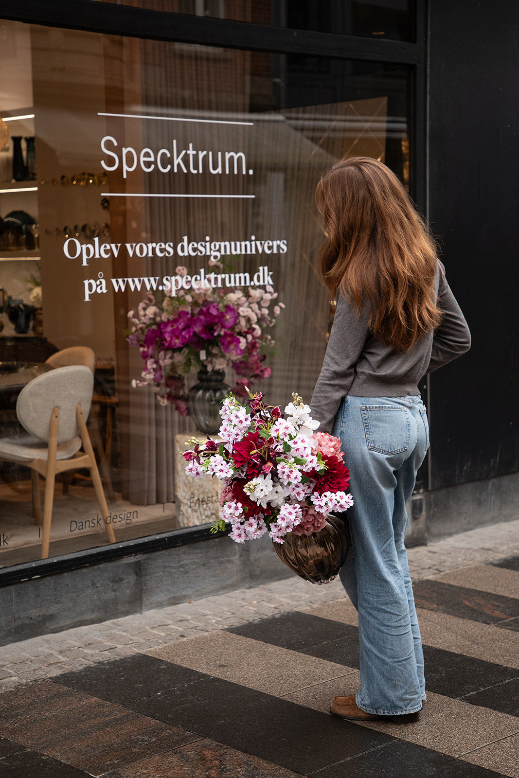 Fontanesia Kunstig Blomst - Hvid med lilla