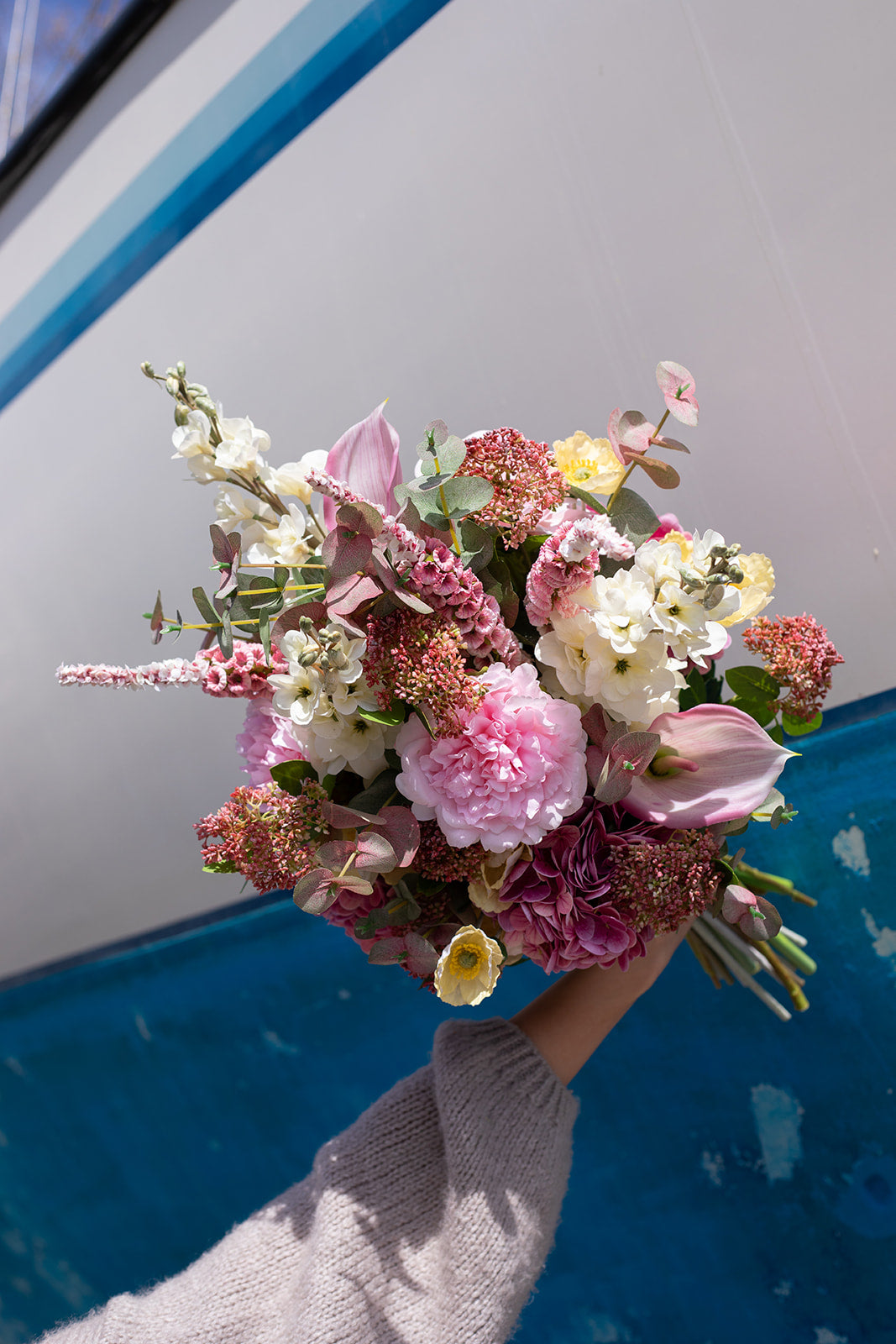 Hortensia Kunstig Blomst - Mørk Rosa | Stor