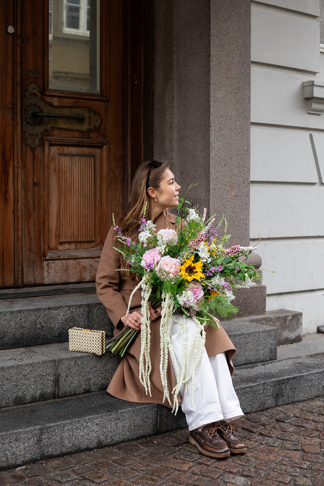 Amaranthus gren Kunstig Blomst - Hvid