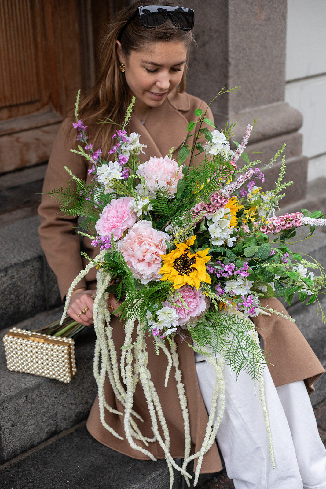 Pæon Kunstig Blomst - Lyserød