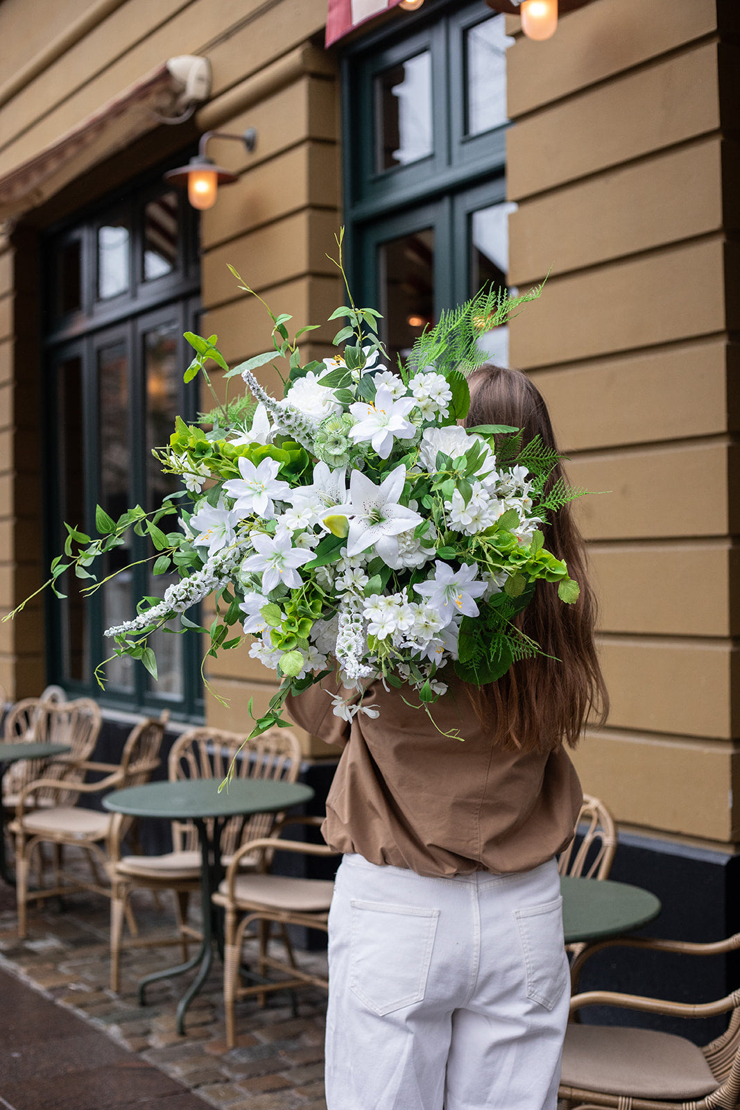 Pæon Kunstig Blomst - Hvid