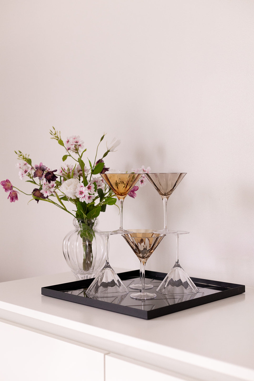Meadow Stemware - Amber Martini glass