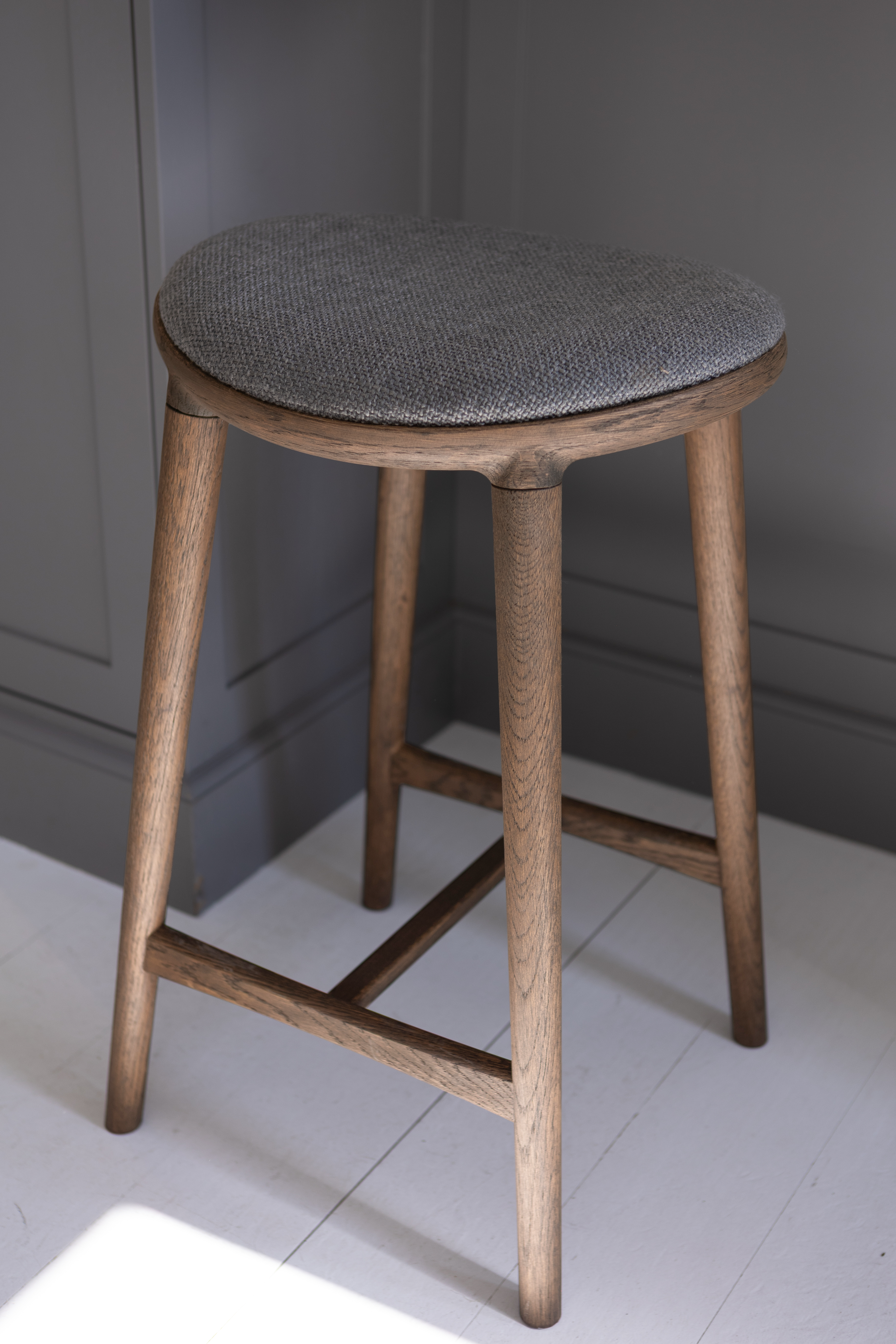 Nohr Barstol - Brunolieret Eg | Grå