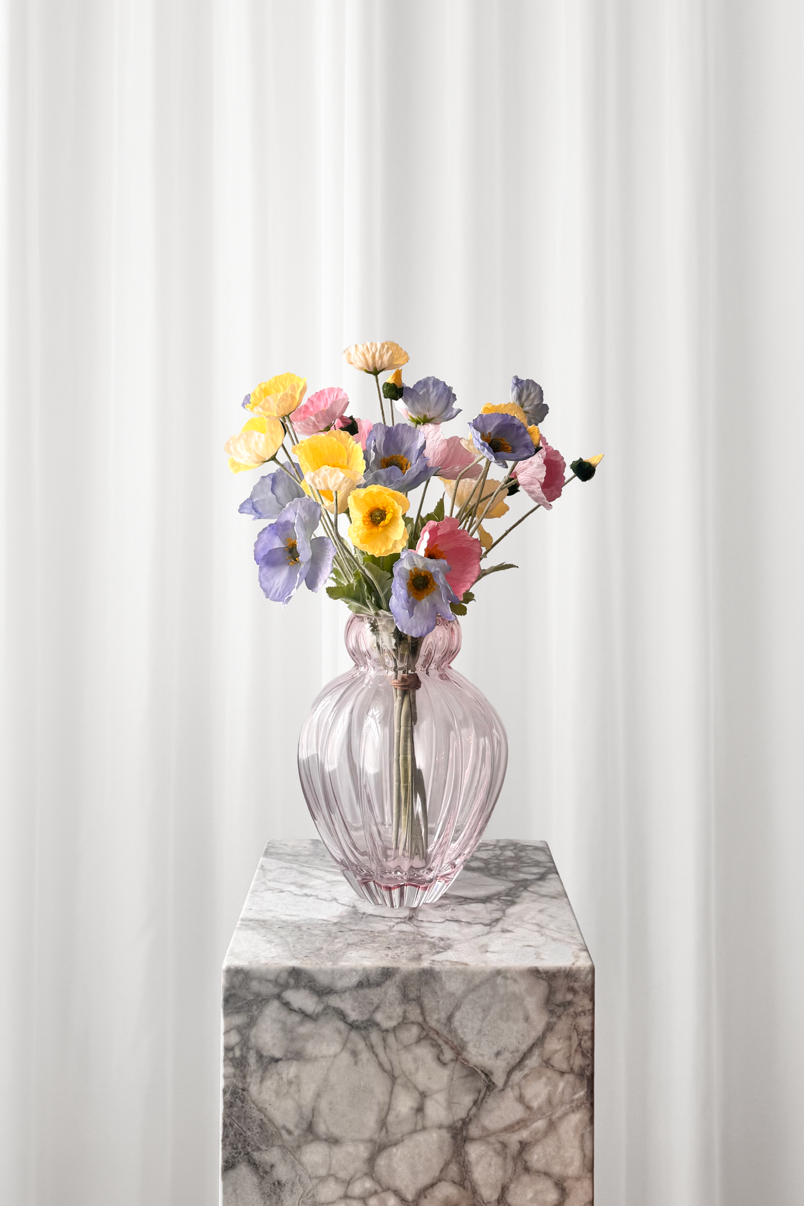 Valmuebuket i pastelfarver fra Specktrum.