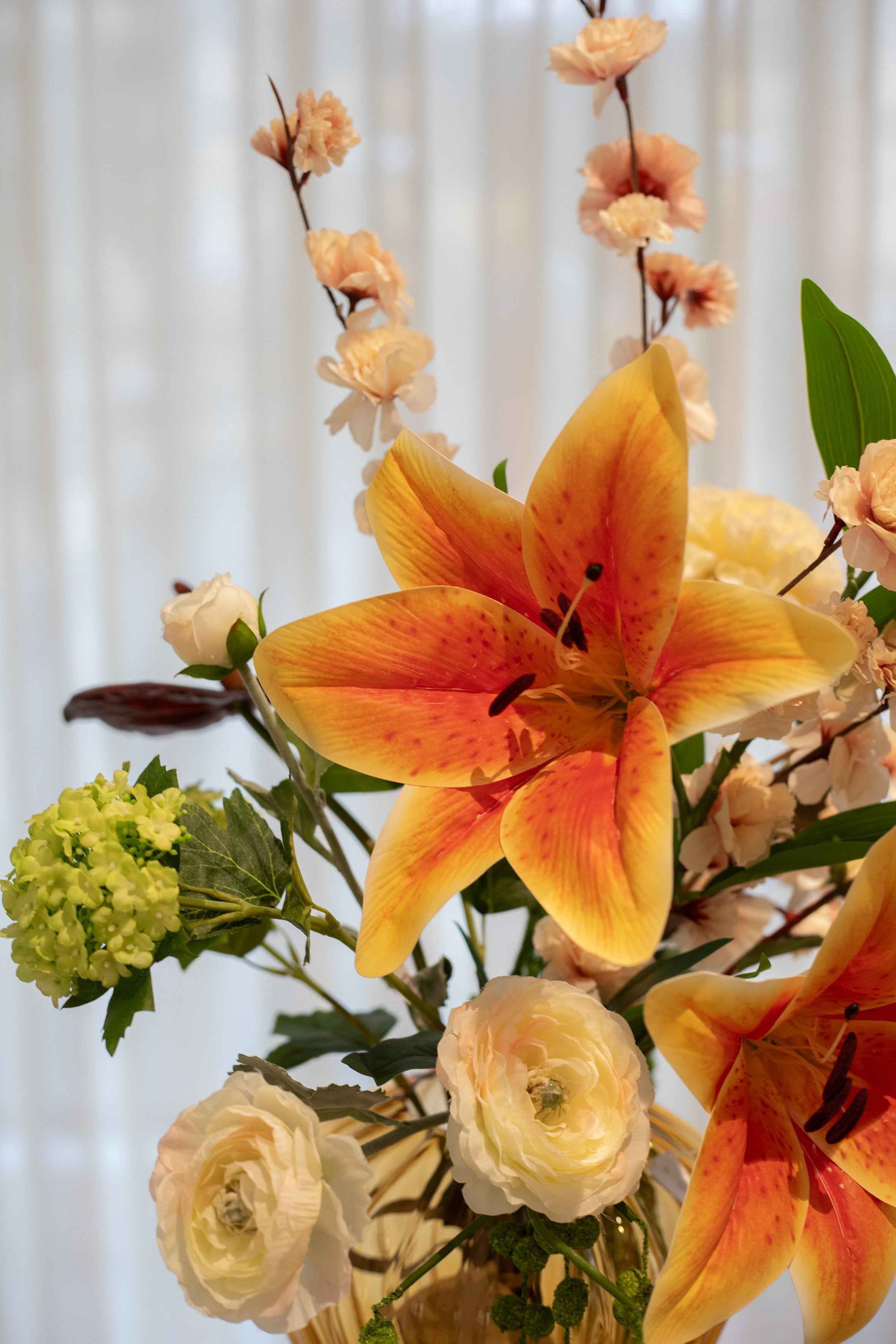 Lilje Kunstig Blomst - Orange | Stor