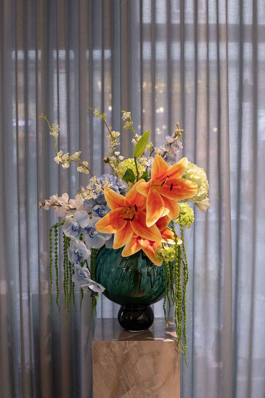 Lilje Kunstig Blomst - Orange | Stor