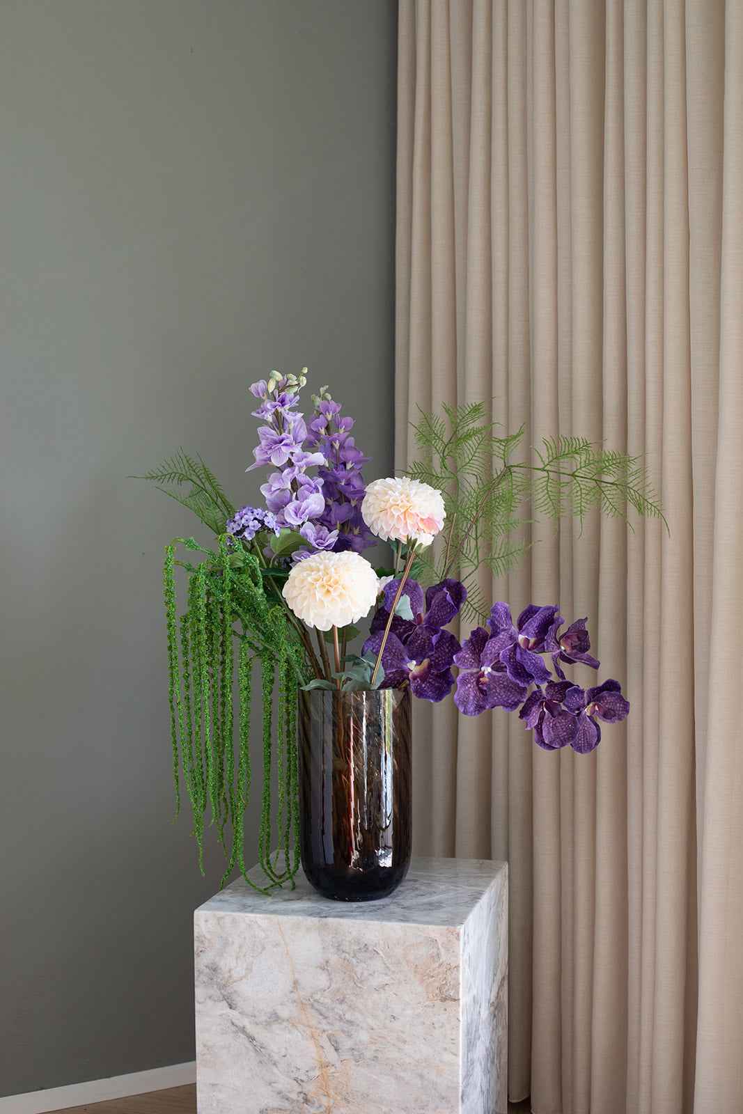 Dahlia Kunstig Blomst - Creme | Flere hoveder