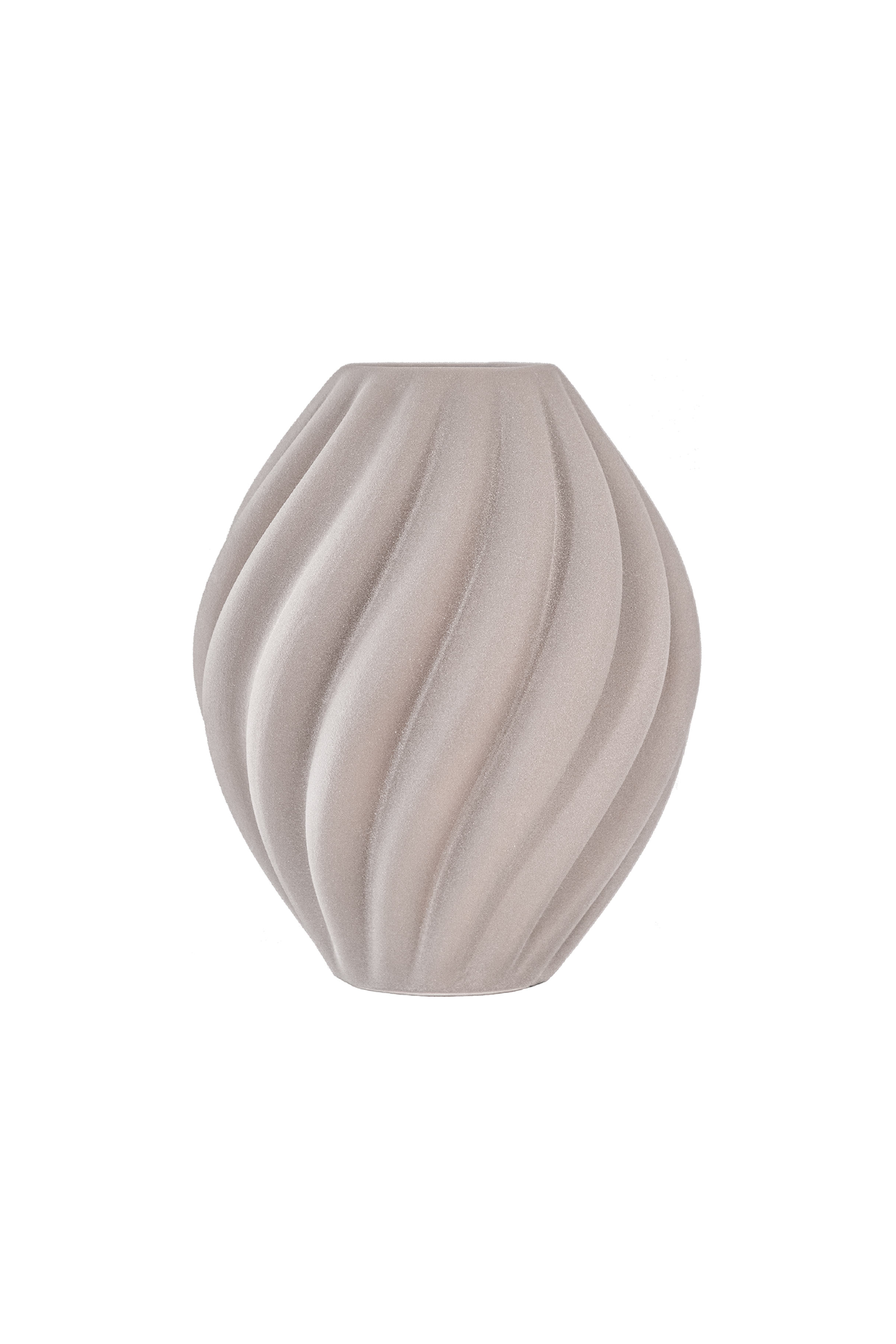 Sandfarvet keramik vase