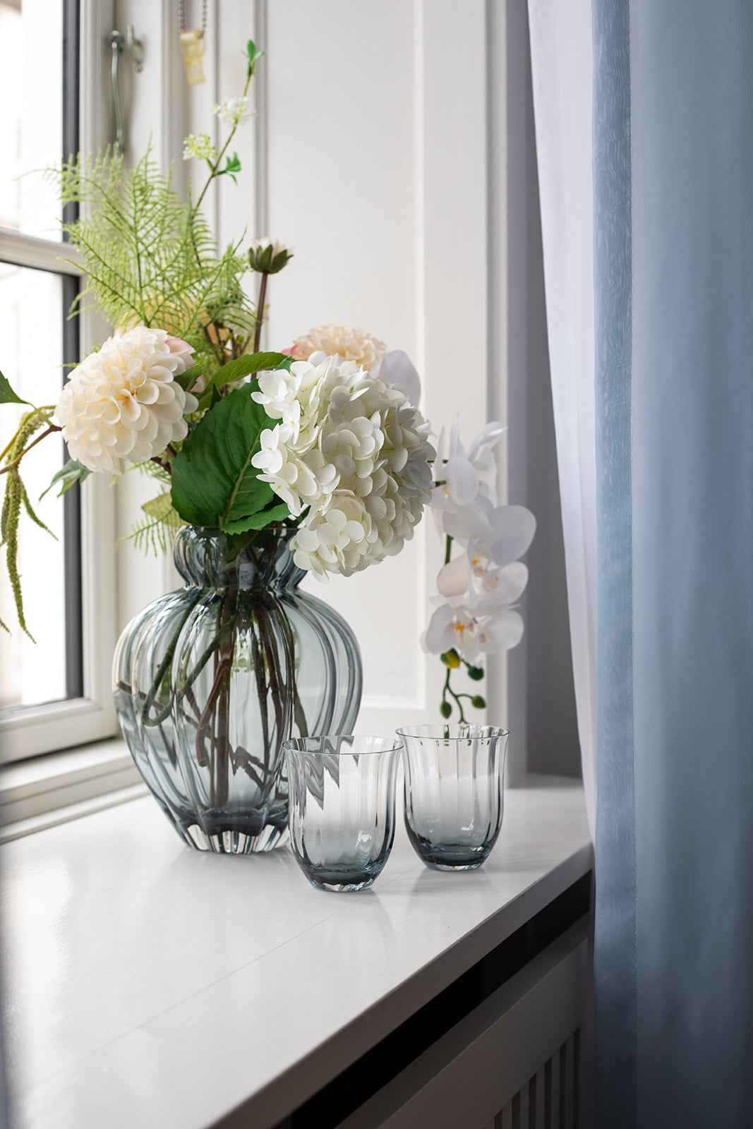 Lina Drikkeglas - Petrol blue