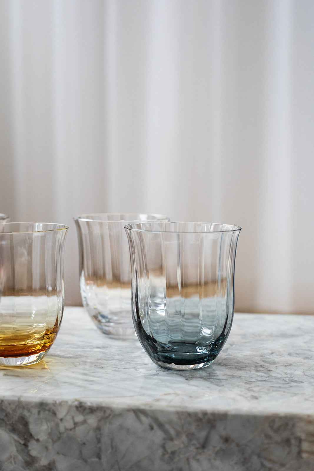 Lina Drikkeglas - Petrol blue