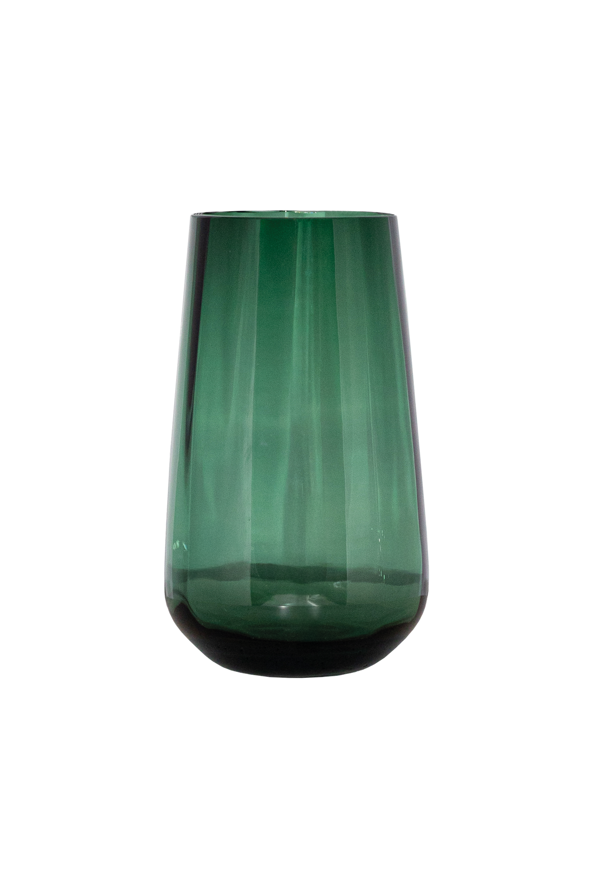 Mundblæst Meadow Long Drink drikkeglas I grøn med rillet mønster fra Specktrum.