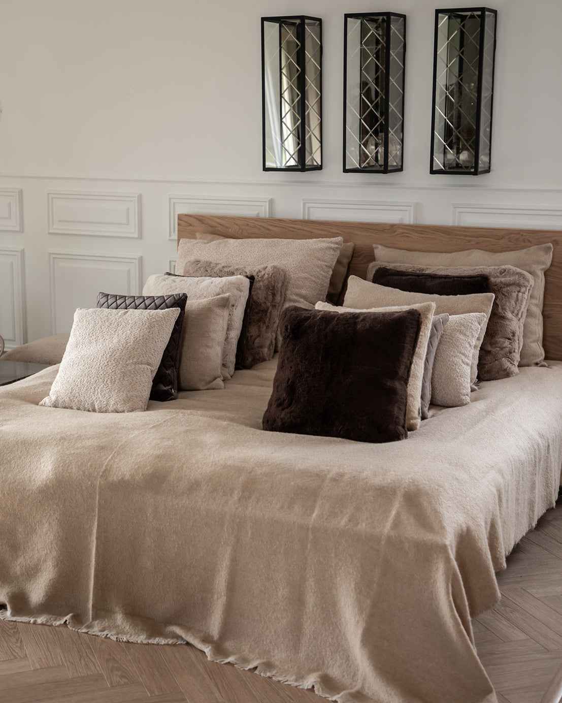 Alma Sengetæppe - Sand