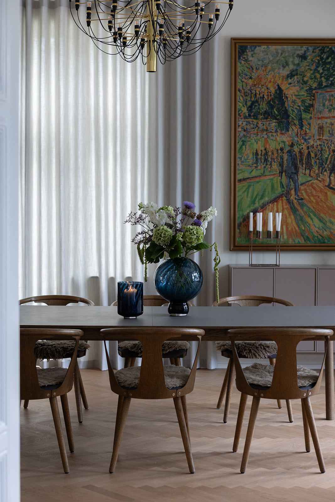 Meadow Swirl Vase - Blå | Stor