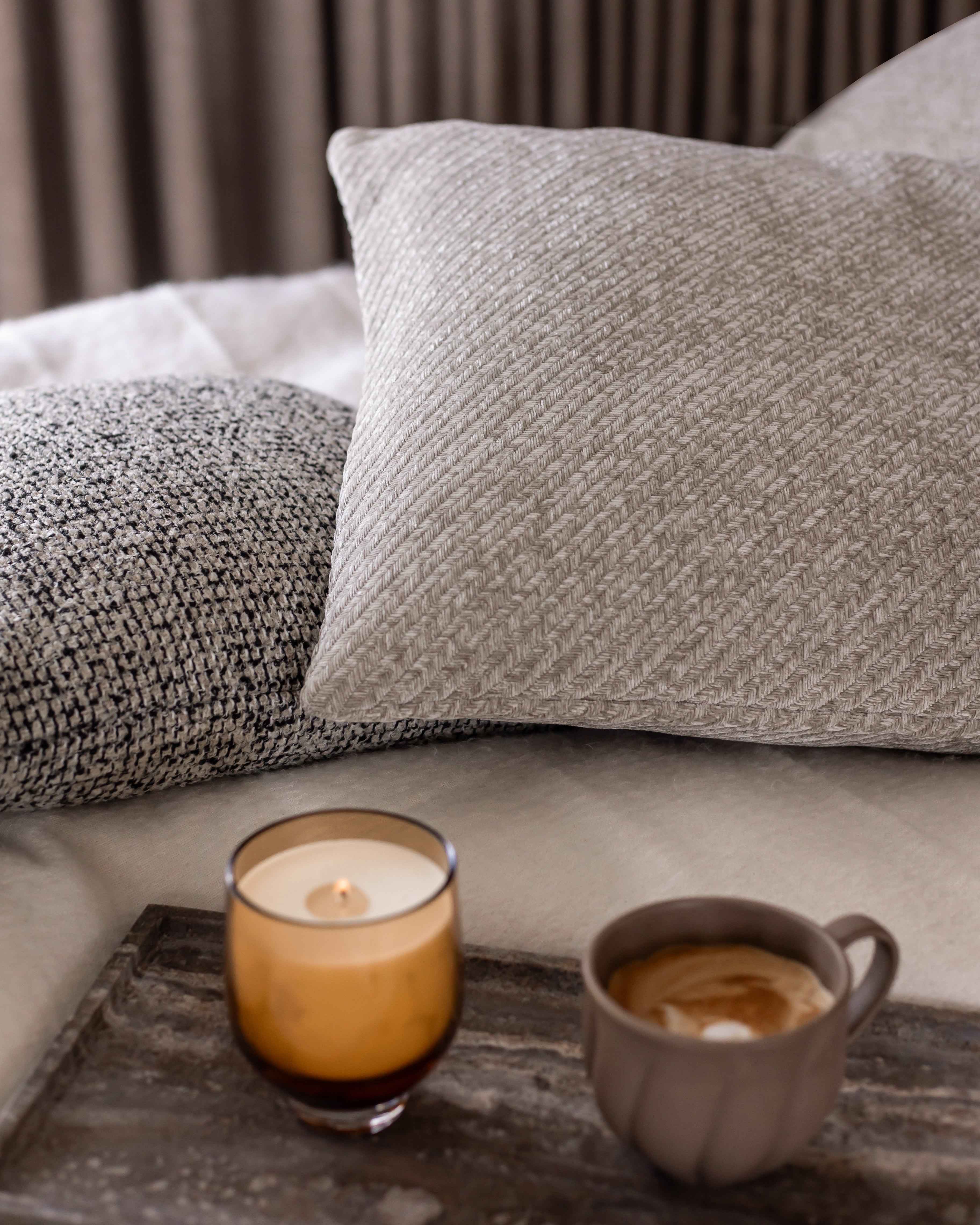 Herringbone Pude - Hvid | 50*70