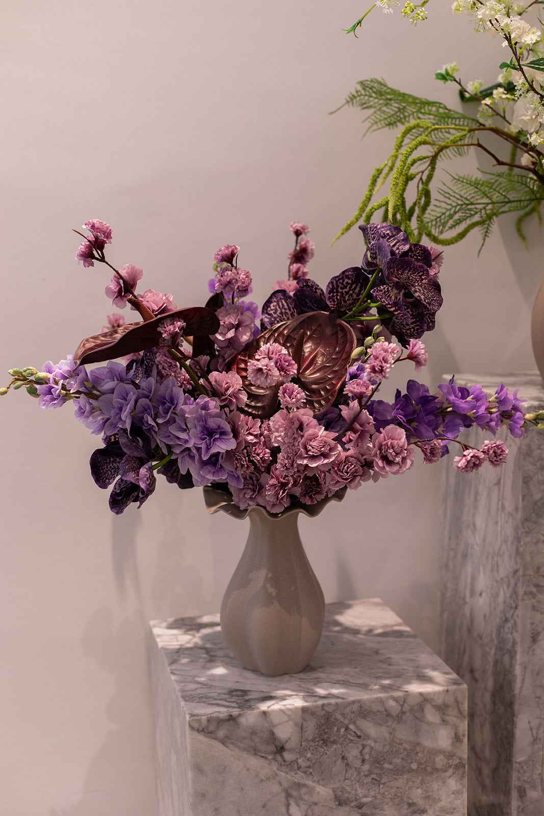 Kirsebærgren Kunstig Blomst - Lilla