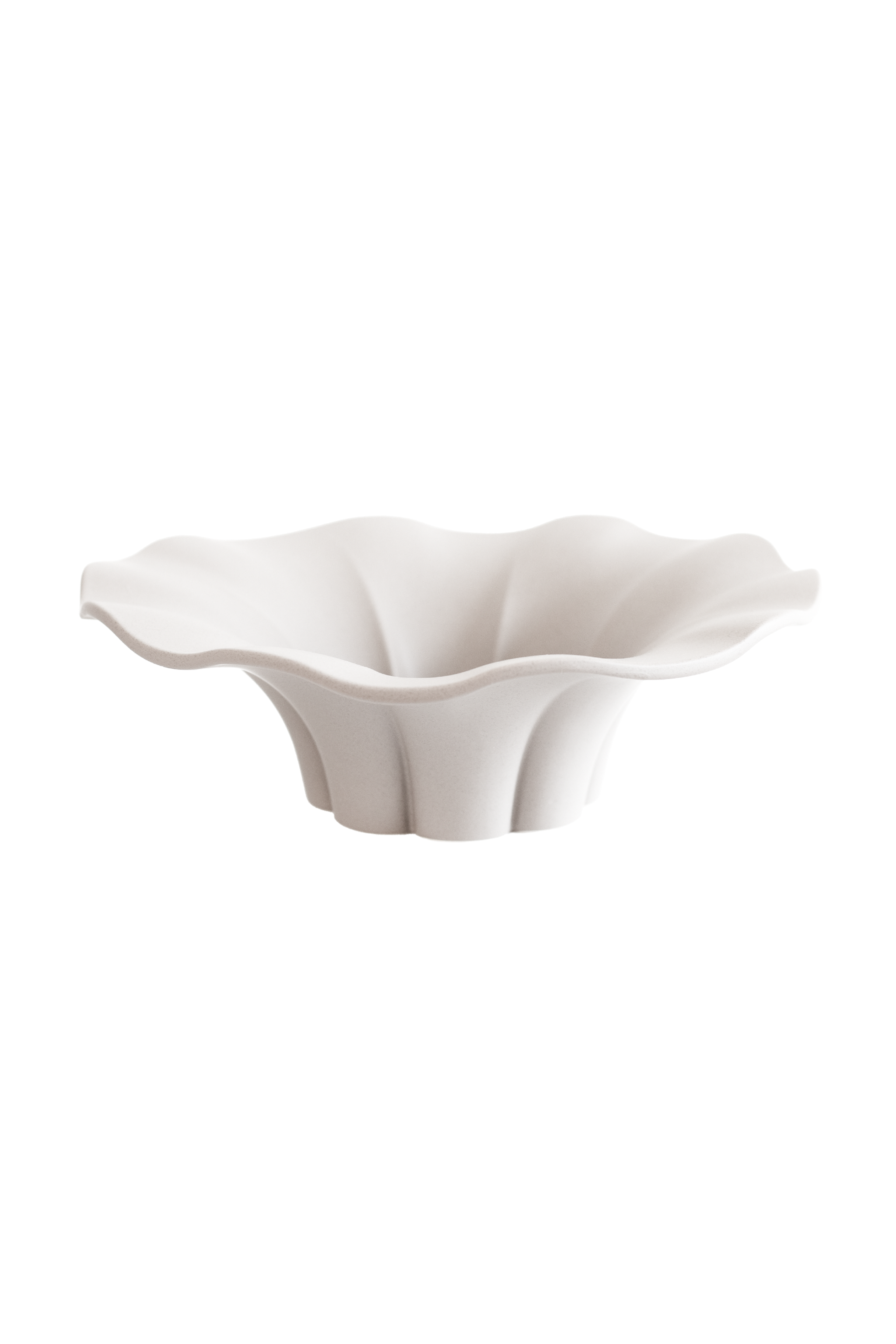 Keramik skål fra Nellie-kollektionen i hvid.