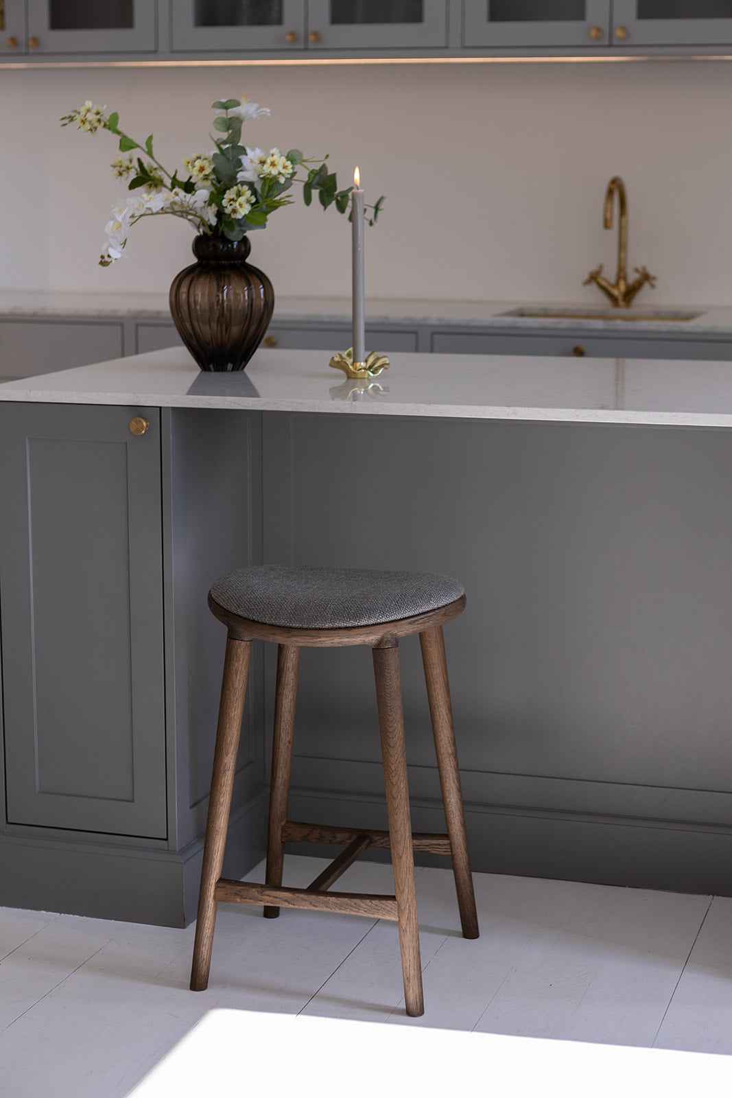 Nohr Barstol - Mørkolieret Eg | Grå (Copy)