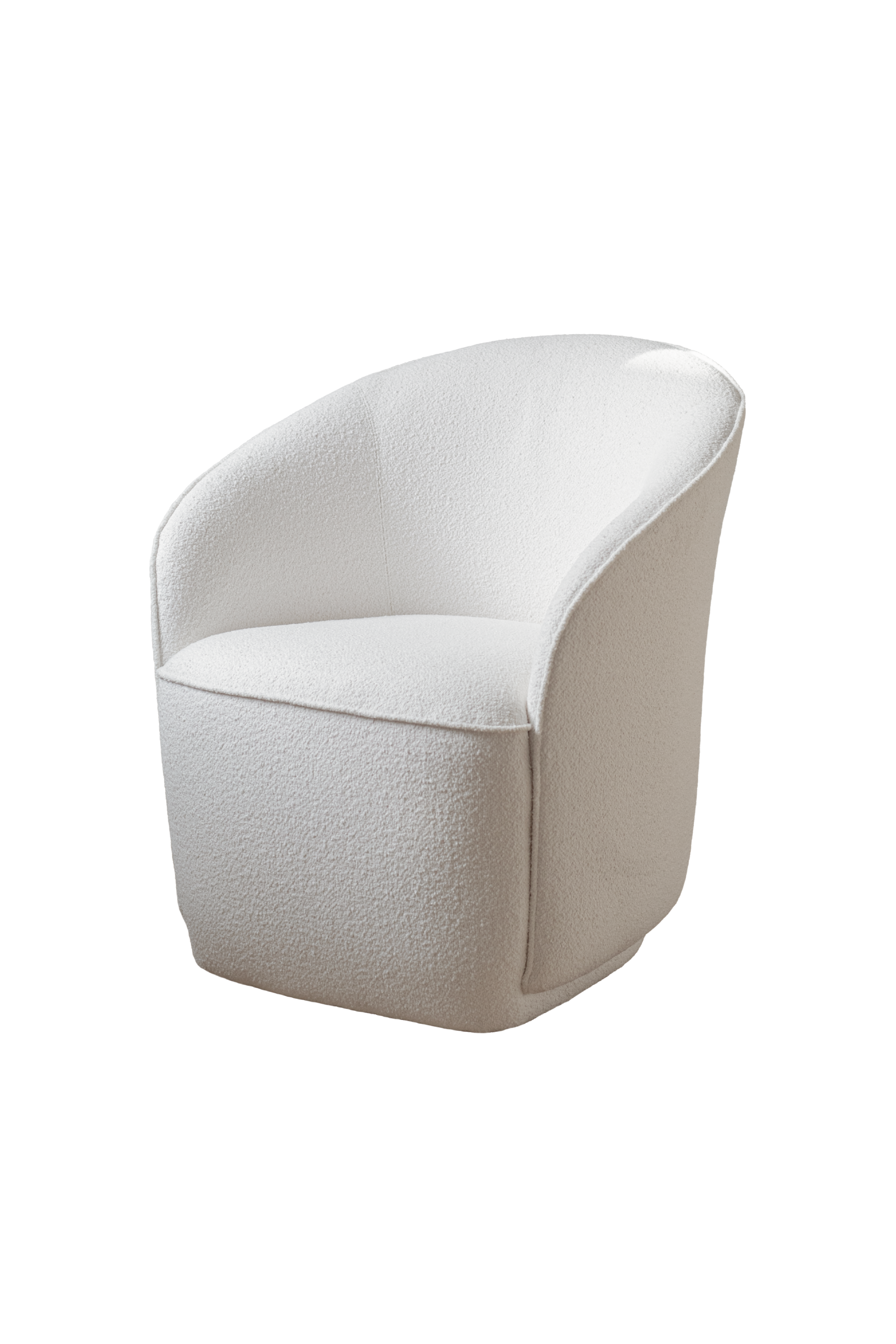 Olivia loungestol i hvid bouclé fra specktrum