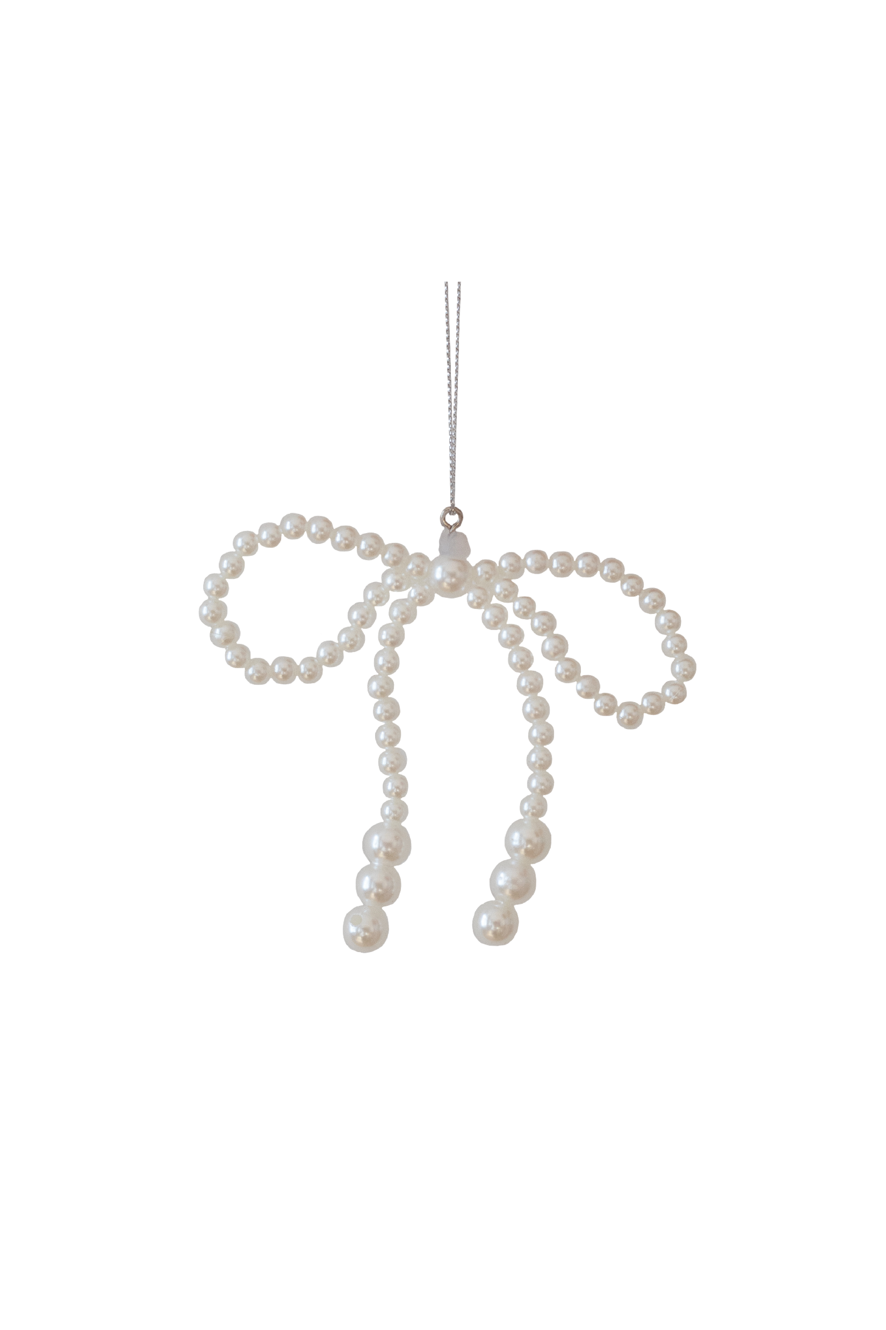 Sløjfe i hvide perler