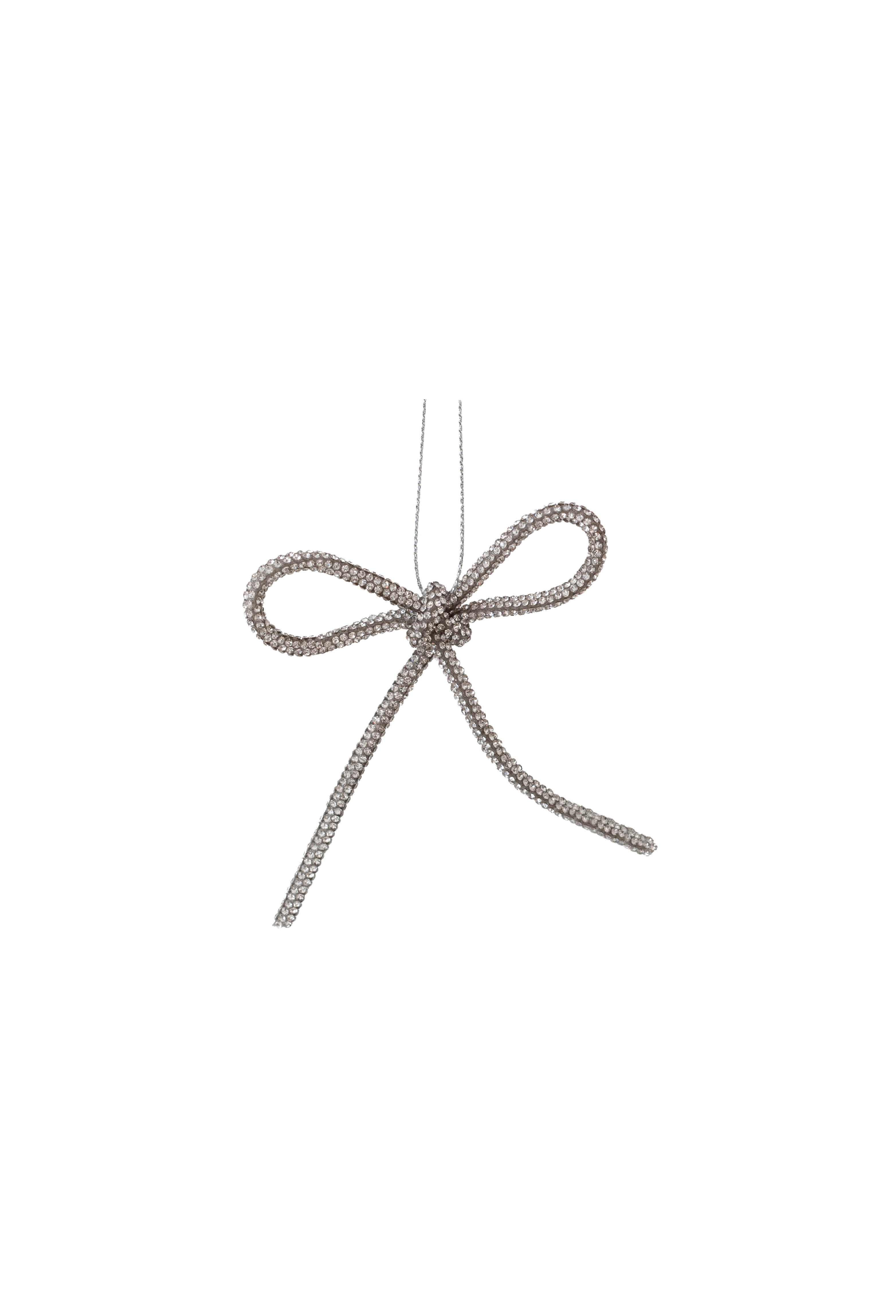 Lille glimmersløjfe i sølv