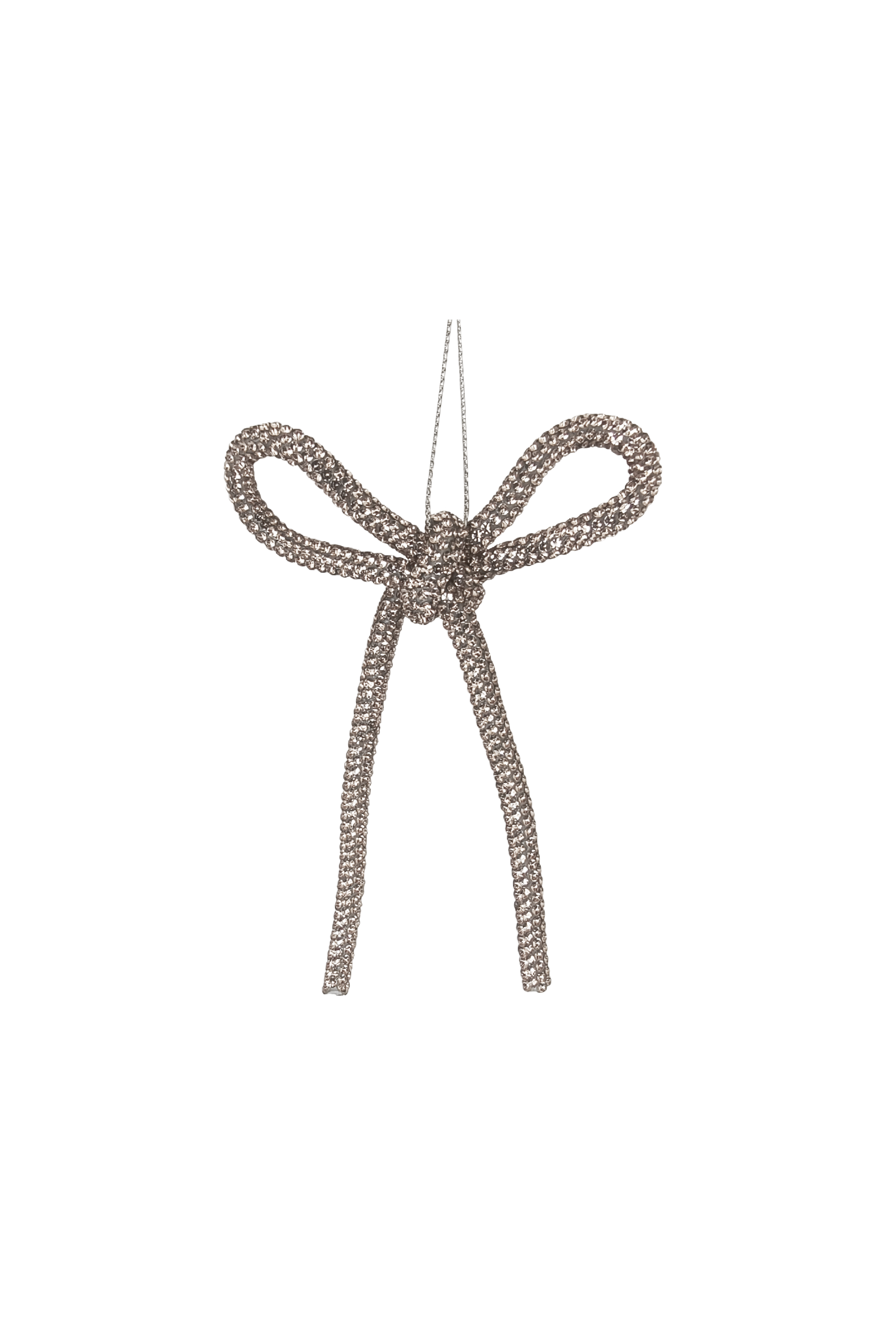 Glimmersløjfe i sølv