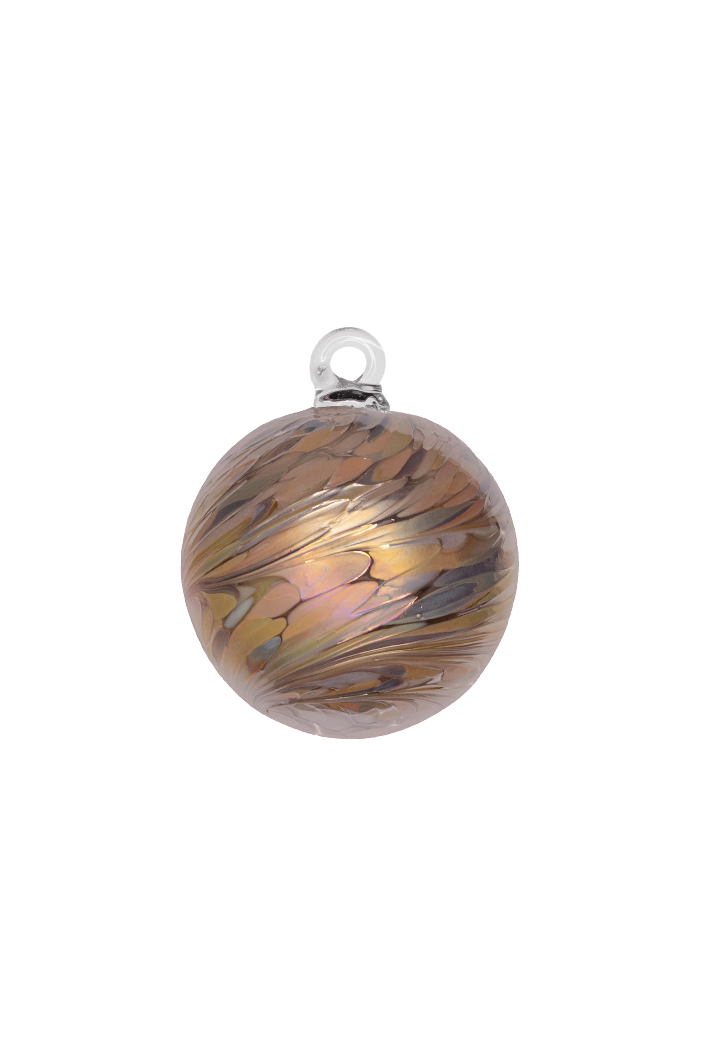 Mundblæst glaskugle i en lækker champagne farvet nuance.