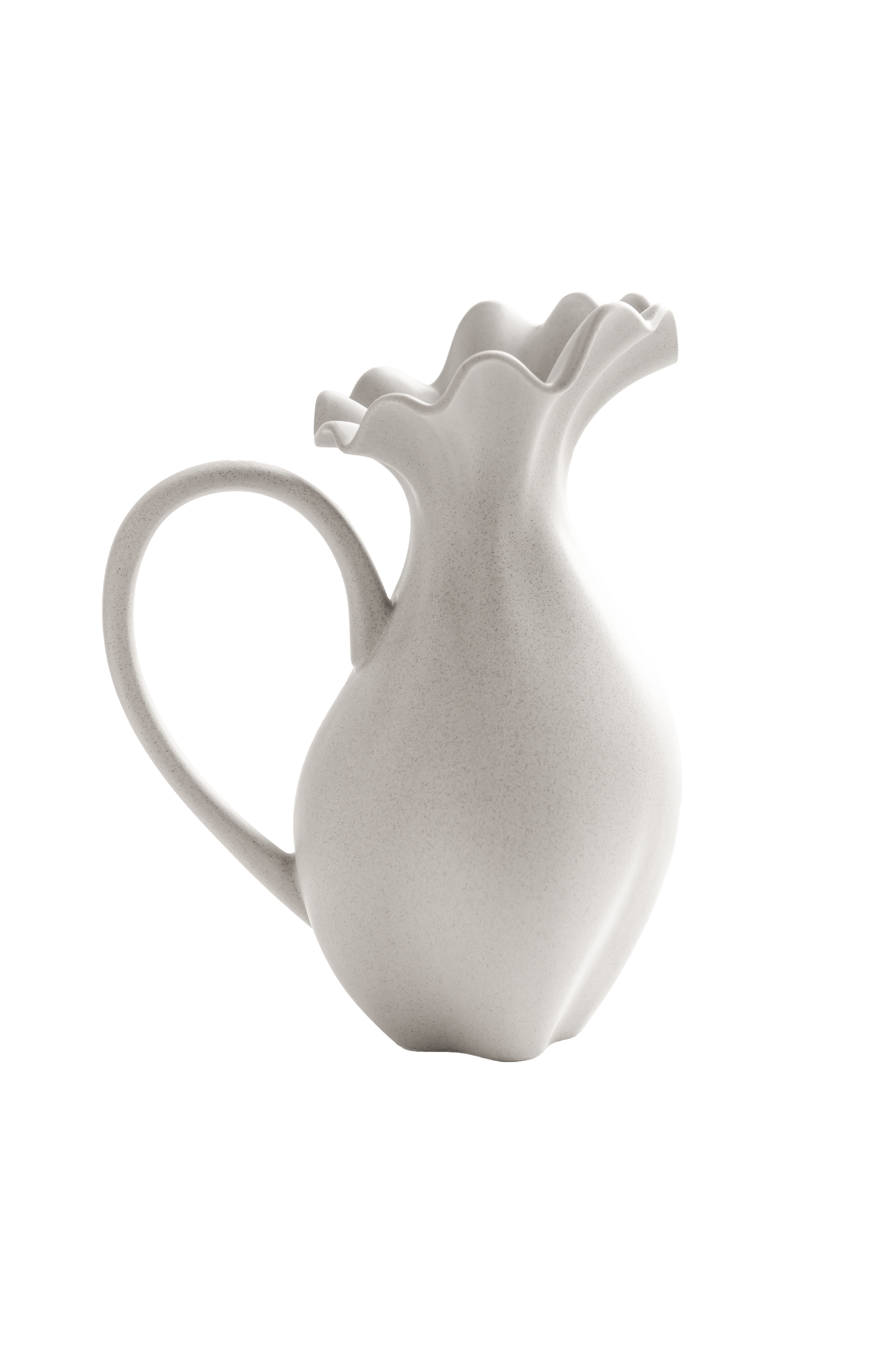 Keramik kande i hvid med smukke detaljer.