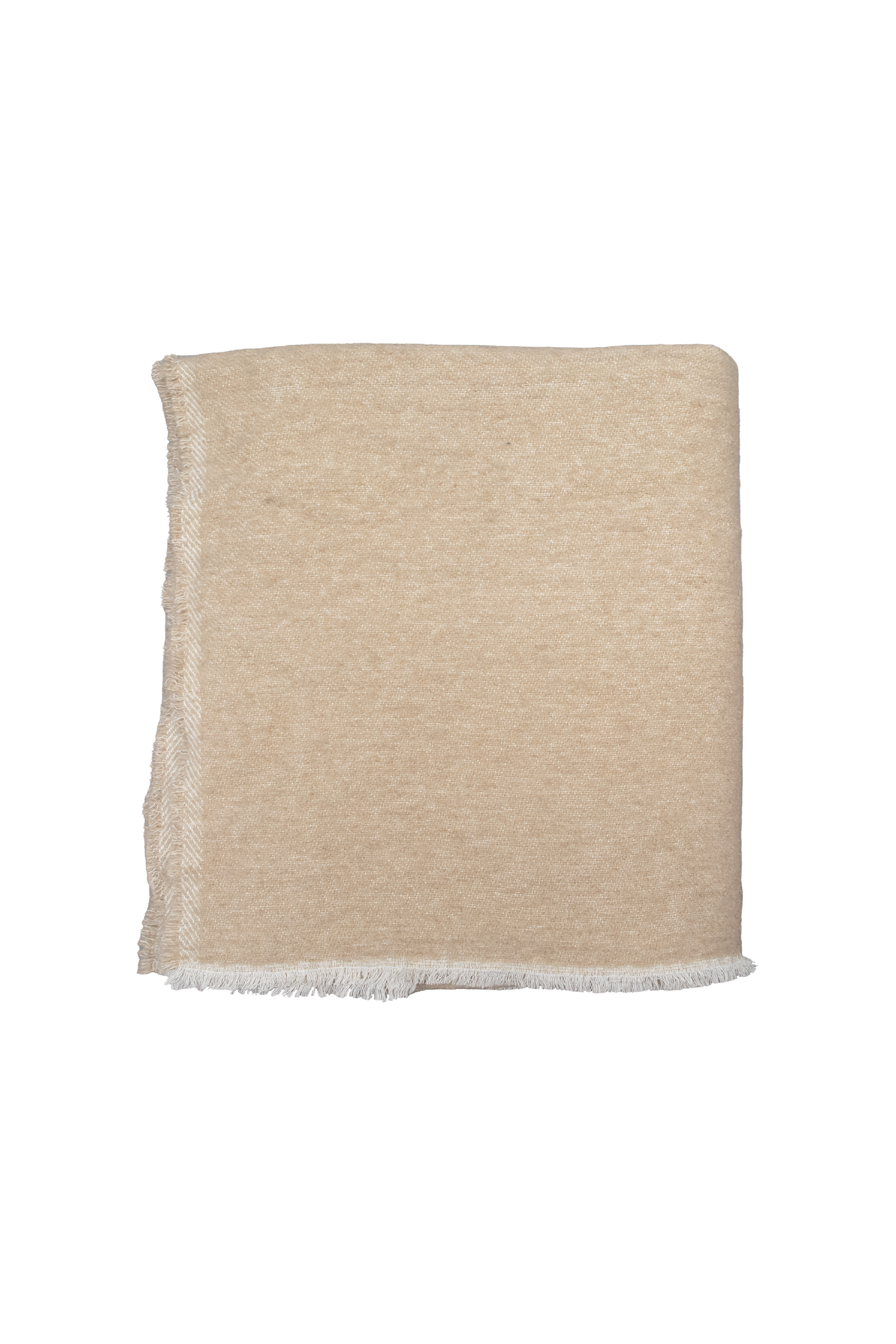 Alma sengetæppe fra Specktrum i farven sand.