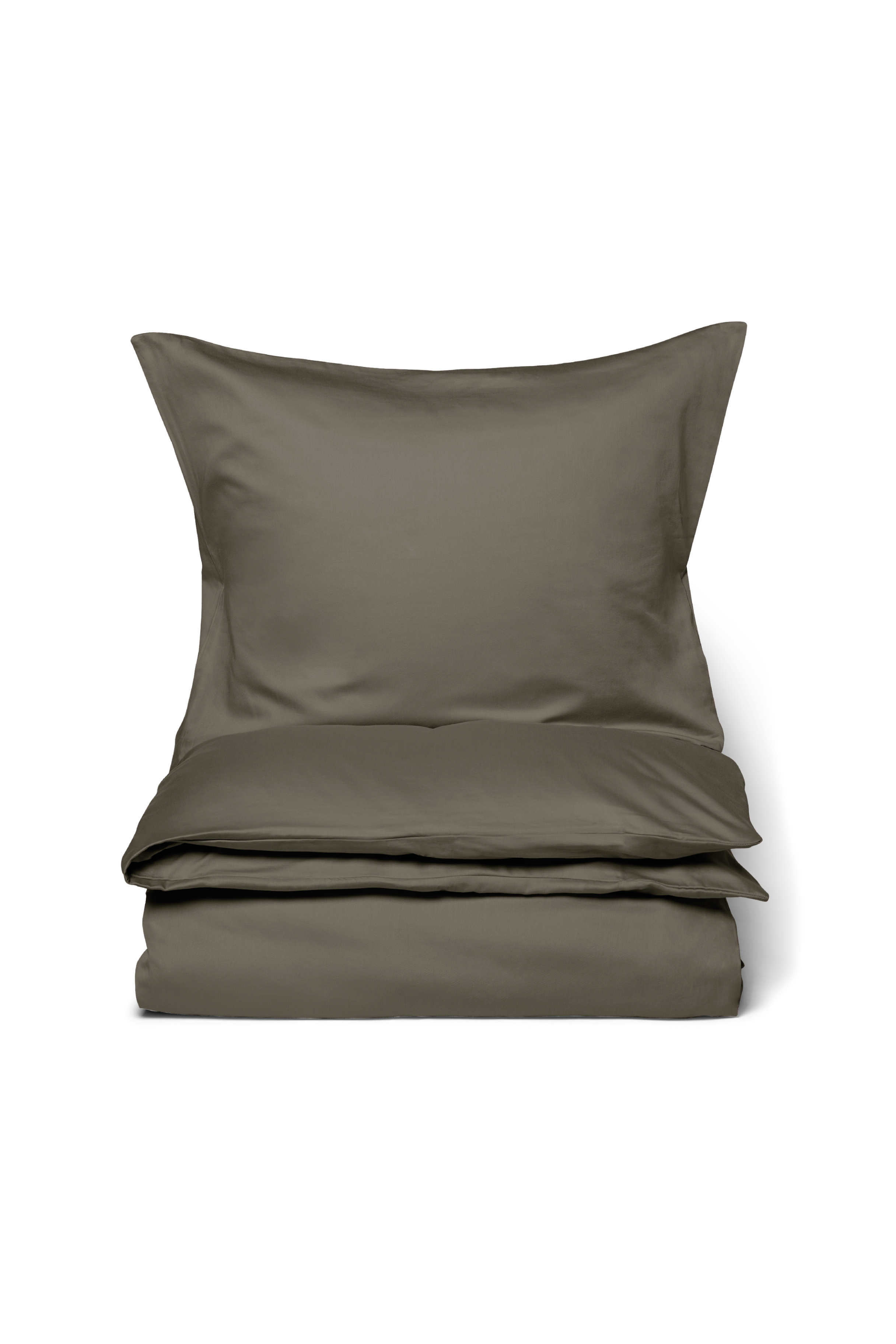 Økologisk sengetøj i bomuldssatin fra Specktrum i målene 140*200 i en grønlig farvenuance.
