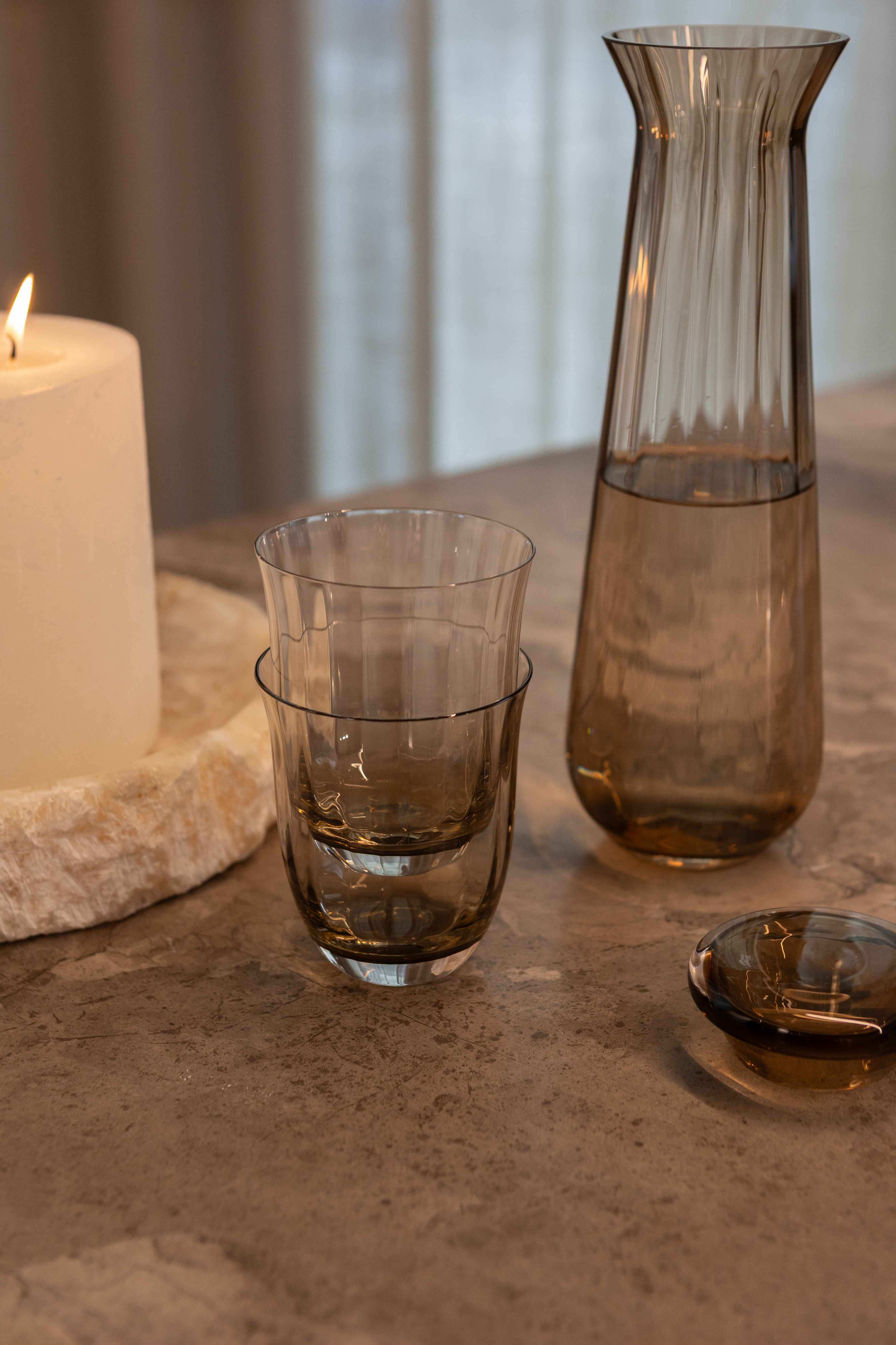 Lina Drikkeglas - Smokey brown