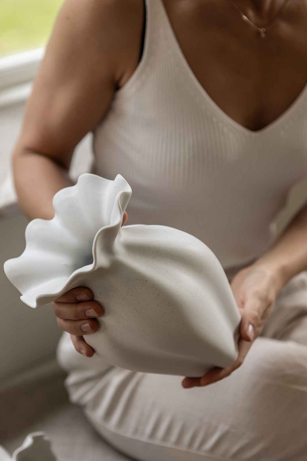 Nellie Vase - Off White | Mellem