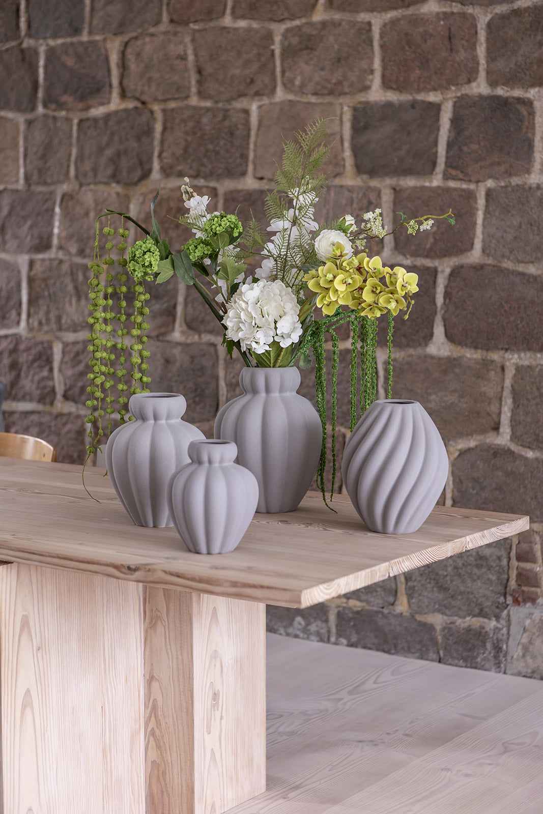 Flora Vase - Grå | Stor