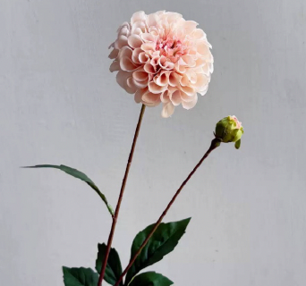 Dahlia Kunstig Blomst - to hoveder | lyserød