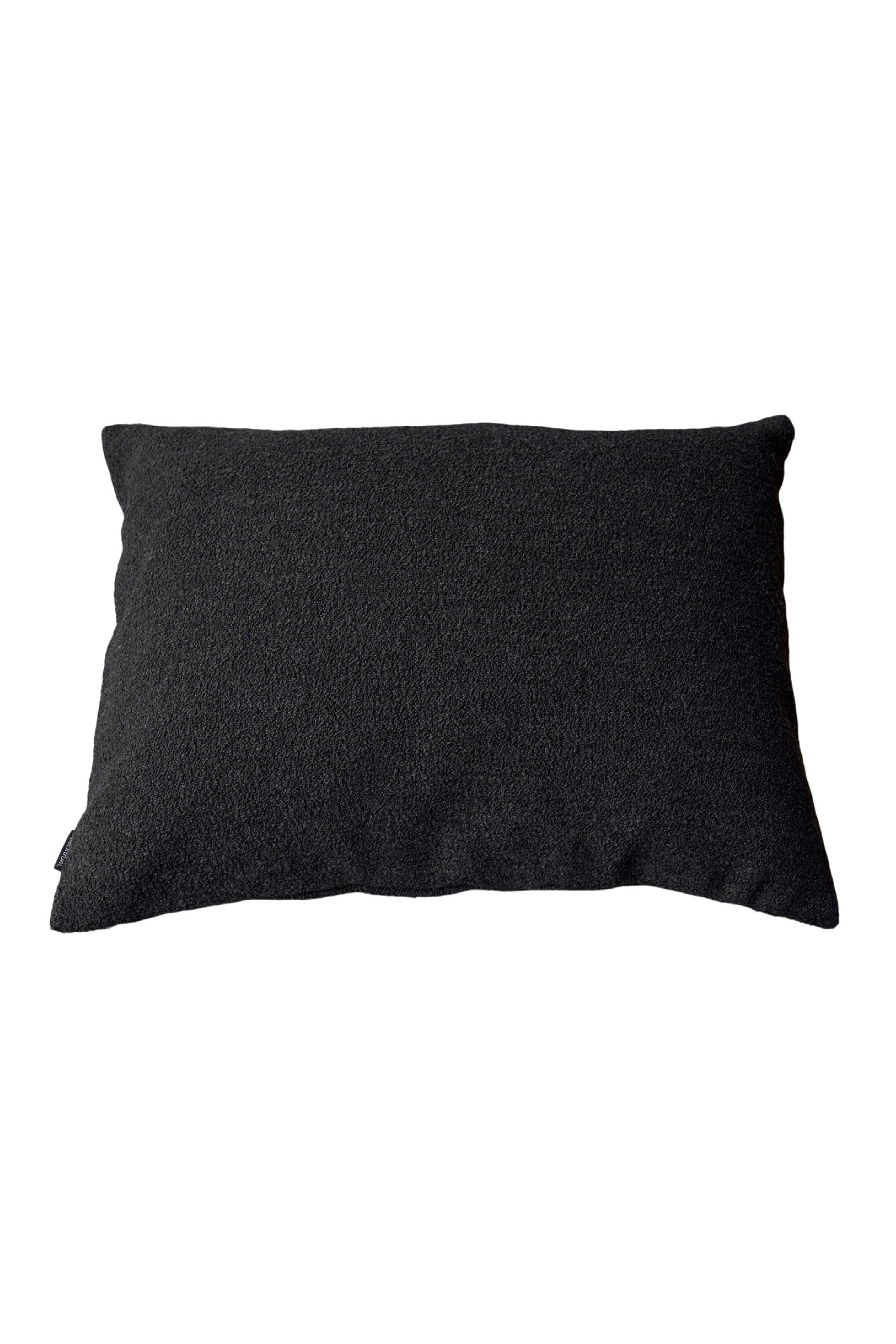 Stor mørkegrå boucle pude i 80x60 cm